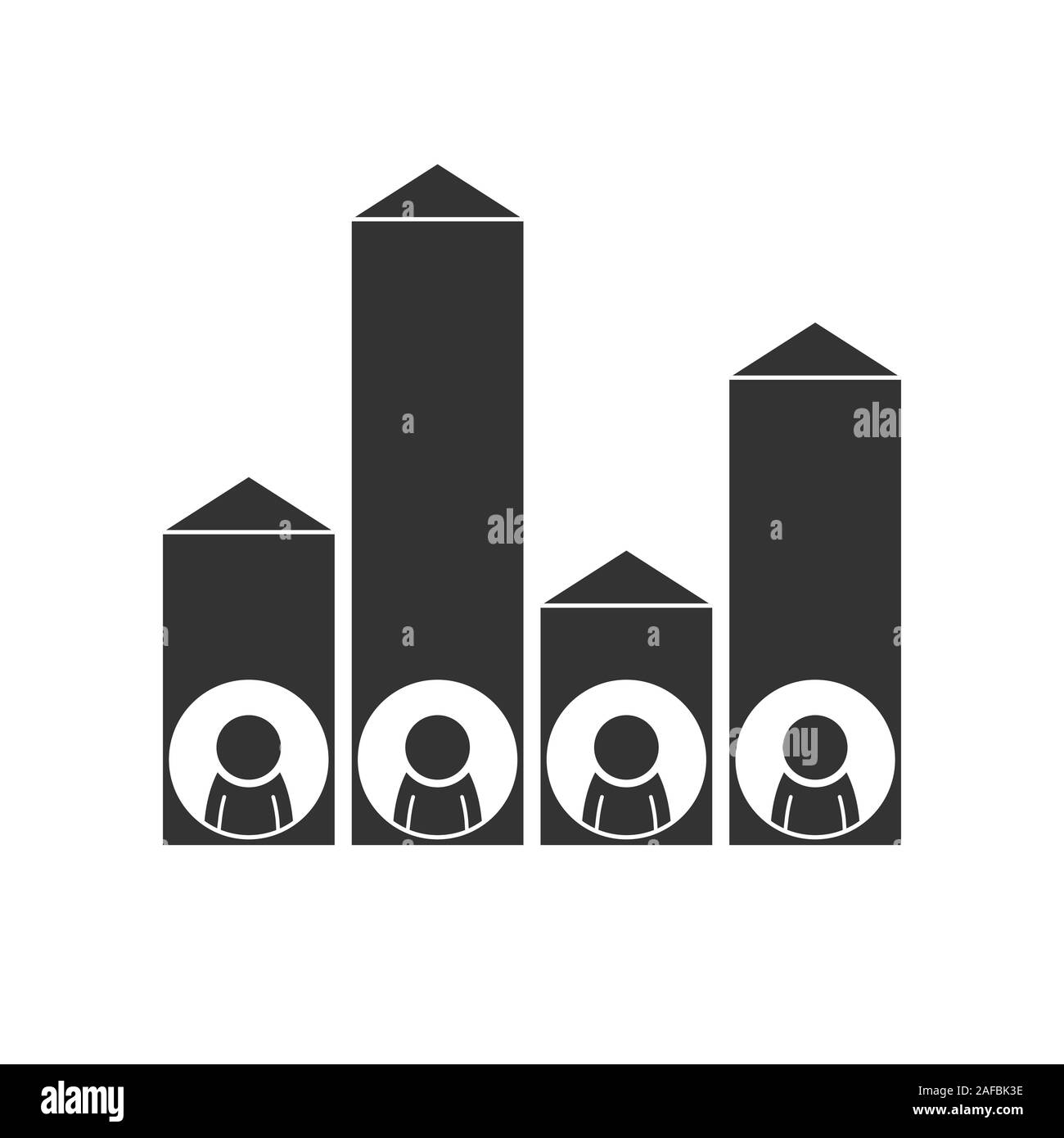 Candidate rating, survey or voting icon. Flat style. Stock Vector