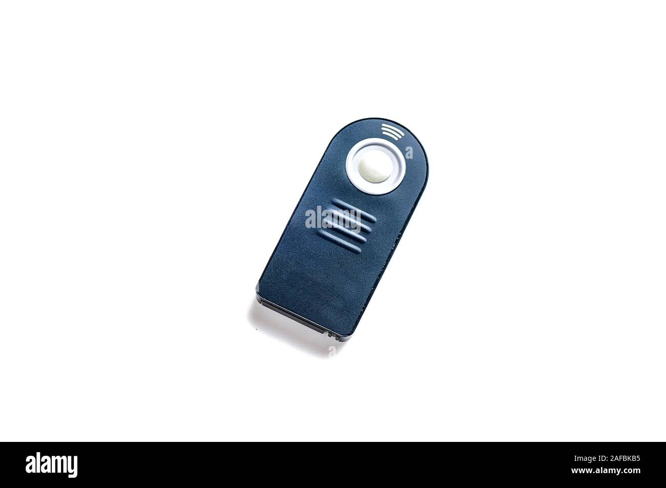 Wireless Remote control for DSLR camera. Isolated on white background Stock Photo