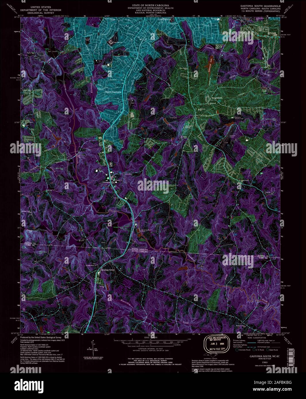 Gastonia map hires stock photography and images Alamy