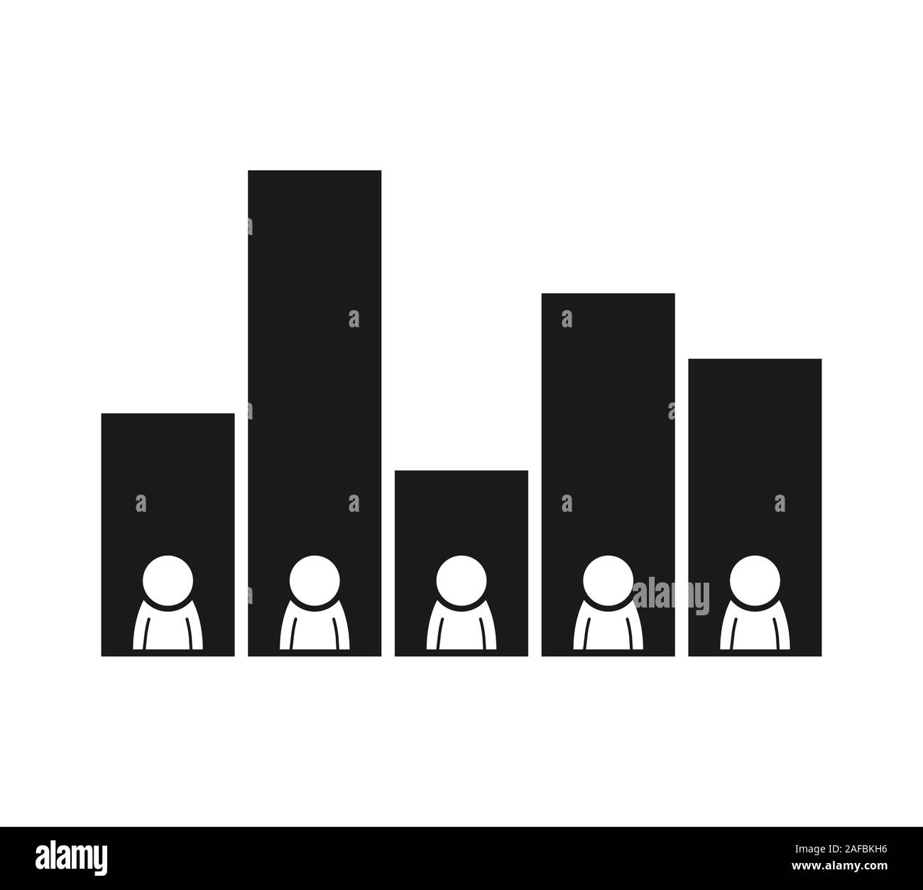 Candidate rating, survey or voting icon. Flat style. Stock Vector