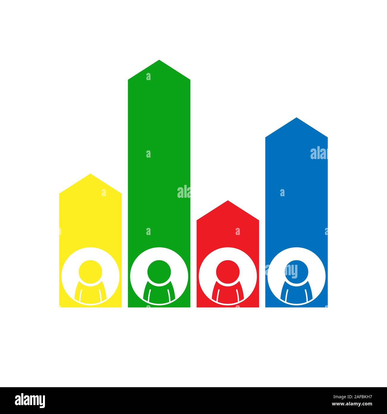Candidate rating, survey or voting icon. Flat style. Stock Vector