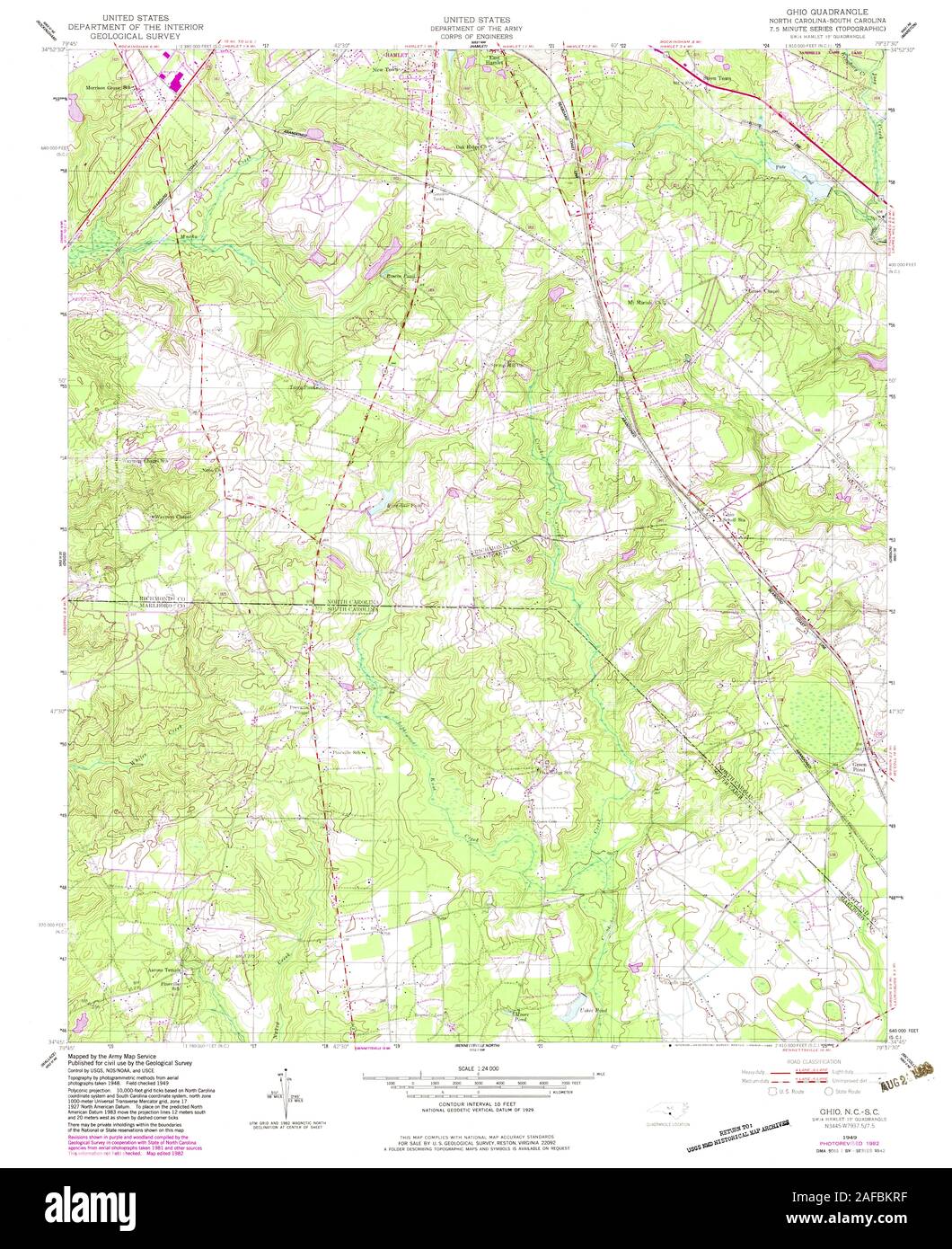 USGS TOPO Map North Carolina NC Ghio 161470 1949 24000 Restoration