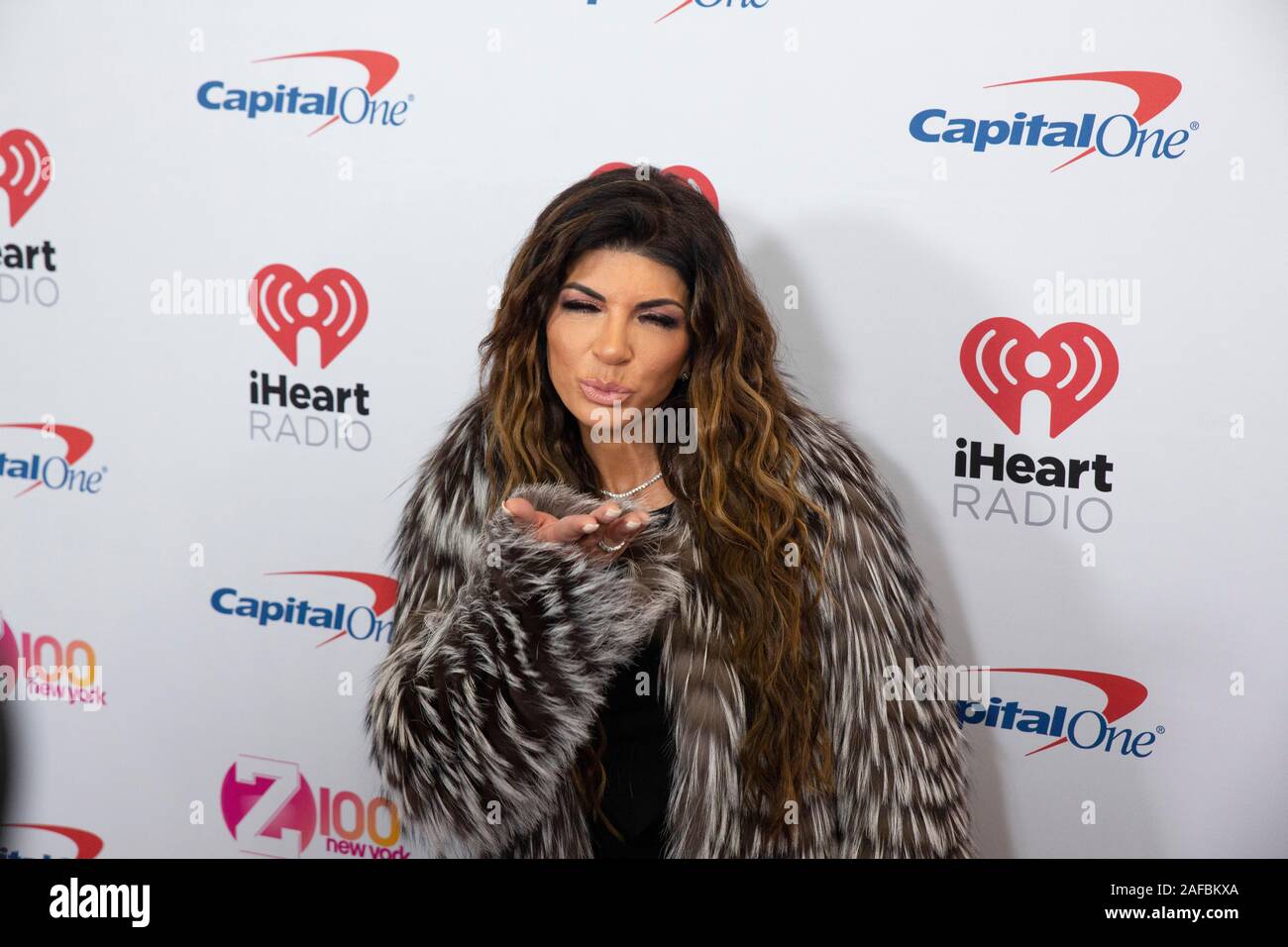 Teresa Giudice arrives at iHeartRadio's Z100 Jingle Ball 2019 at