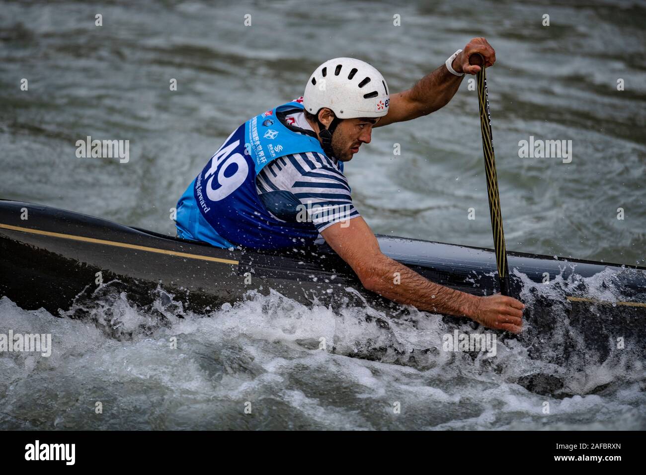https www alamy com lushui chinas yunnan province 14th dec 2019 theo viens of france competes during the 2019 icf wildwater canoeing world cup final in lushui southwest chinas yunnan province dec 14 2019 credit jiang wenyaoxinhuaalamy live news image336477085 html