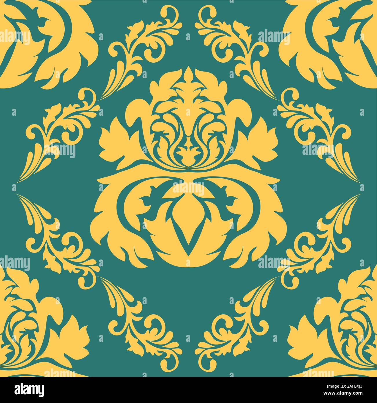 Decorative element traditional damask pattern. Vector eps 10 Stock ...