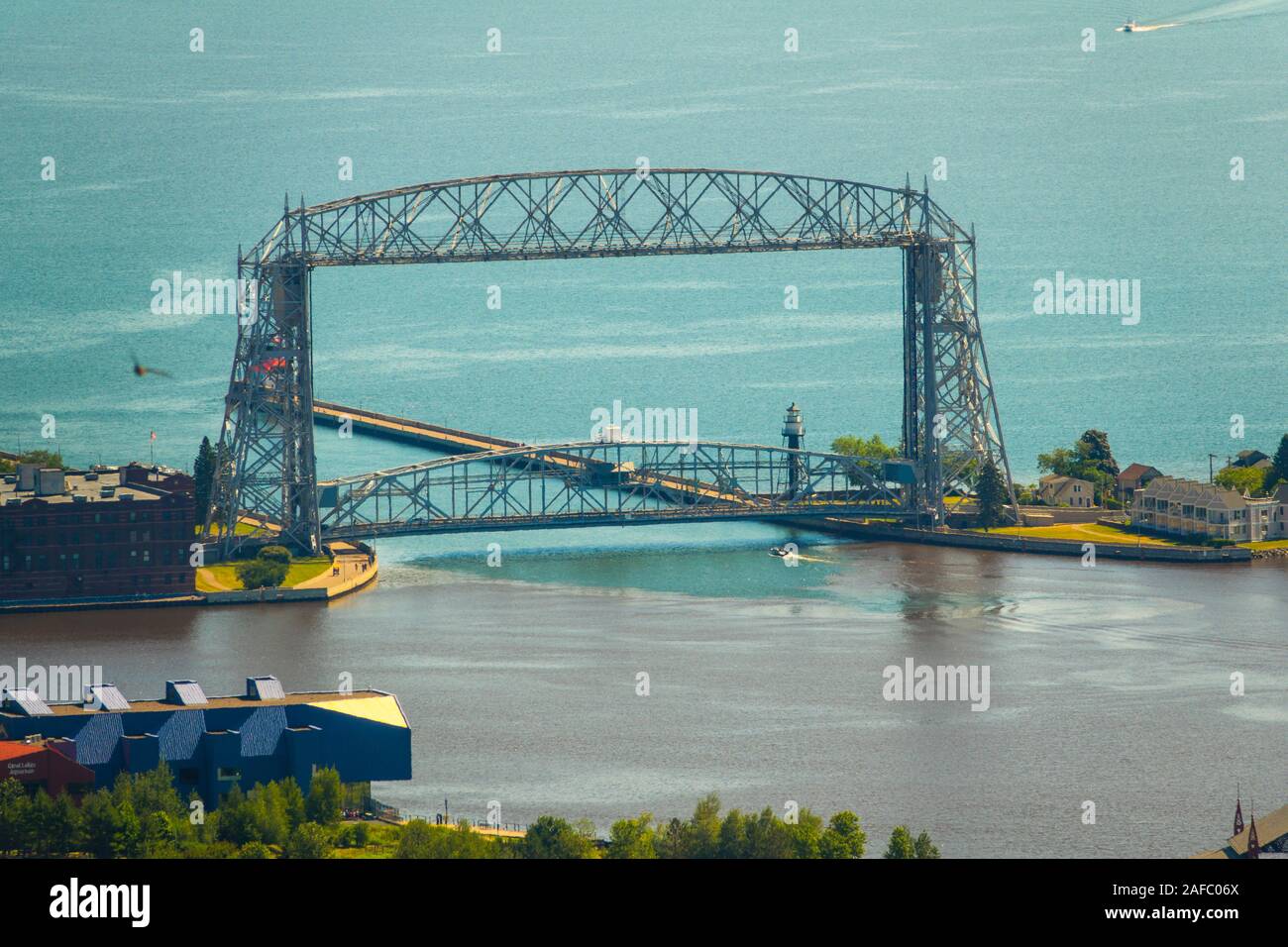 The iconic Aerial Lift Bridge in Duluth, Minnesota Stock Photo Alamy