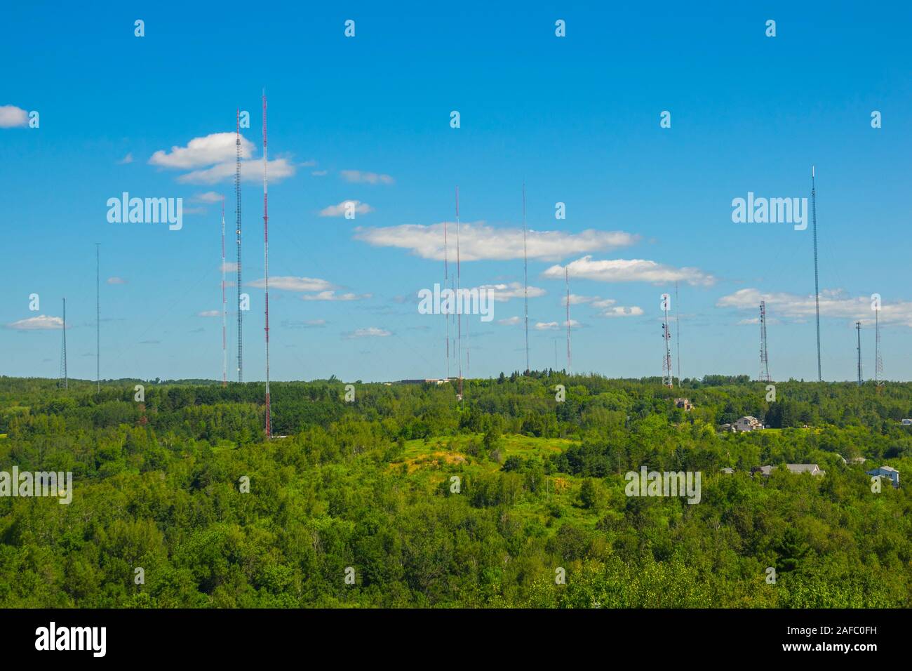 Series of radio and fire lookout towers located on high ground in