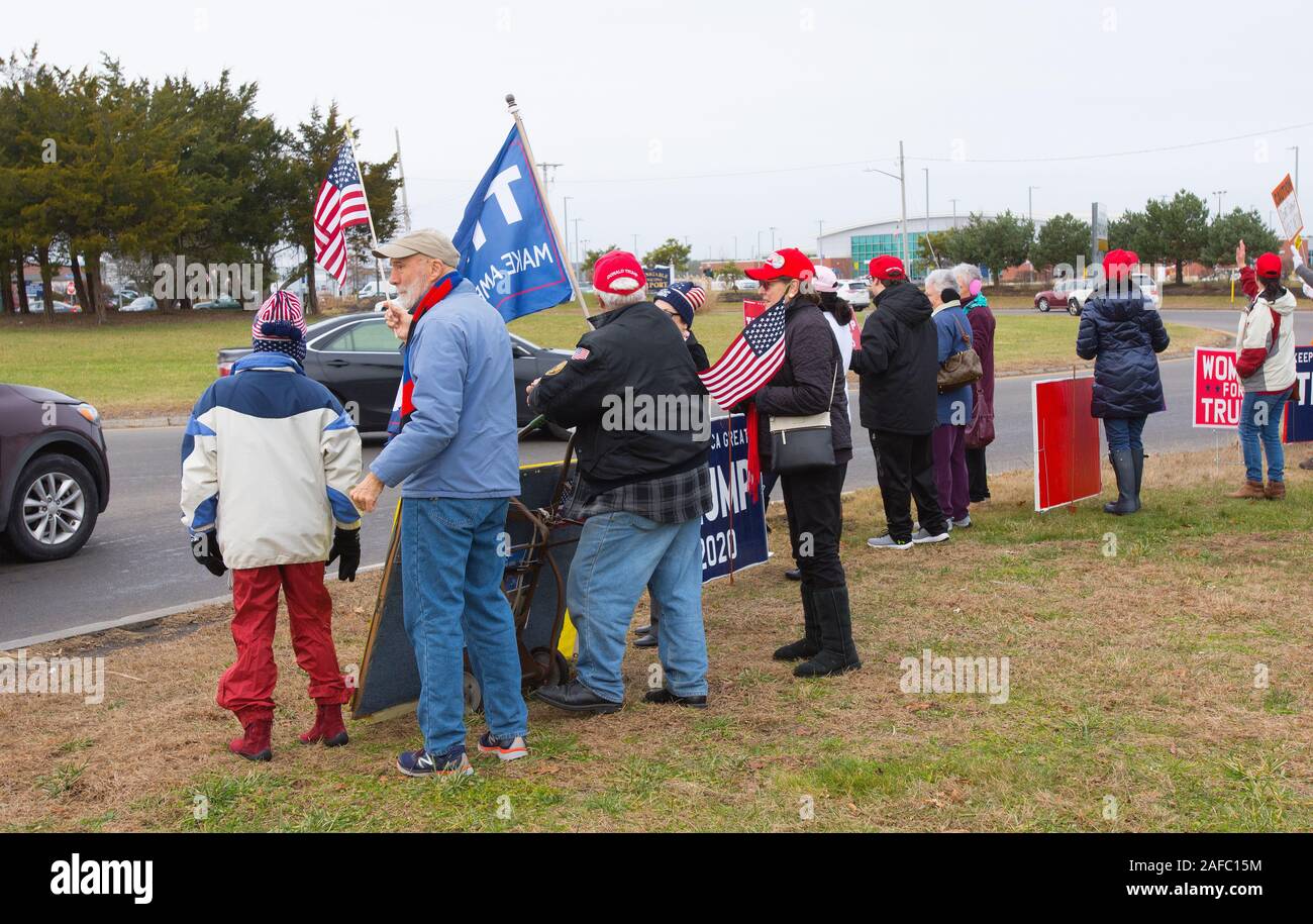 a pro Trump political rally in Hyannis, Massachusetts, on Cape Cod, USA Stock Photo