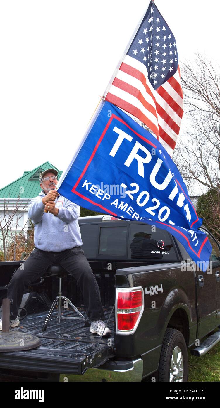 a pro Trump political rally in Hyannis, Massachusetts, on Cape Cod, USA Stock Photo