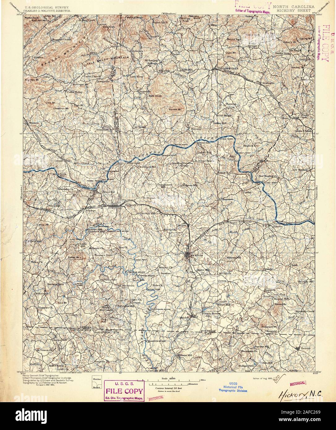 Hickory north carolina map hires stock photography and images Alamy