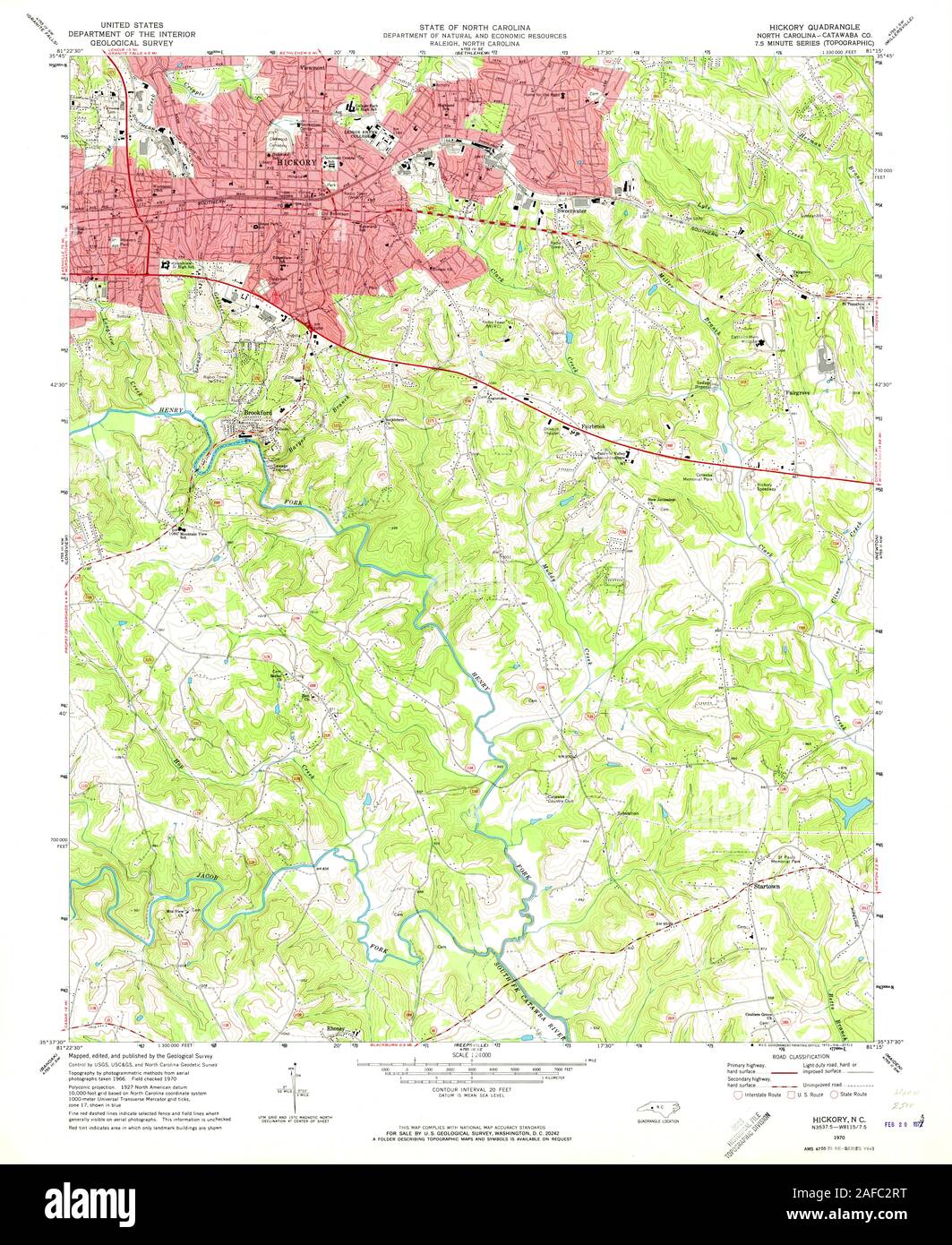 Hickory north carolina map hires stock photography and images Alamy