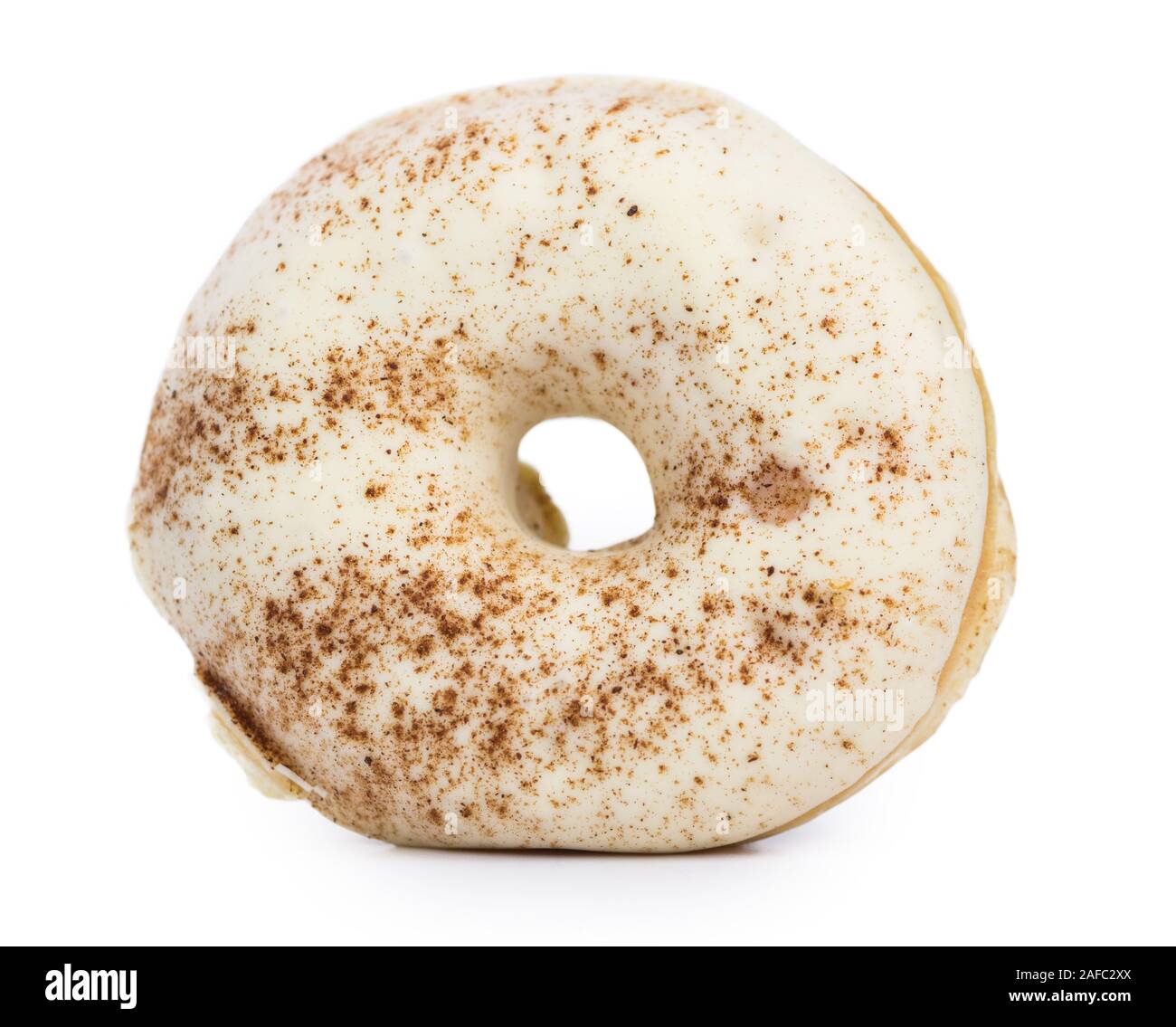 Donuts isolated on white background with a soft shadow (close-up shot ...