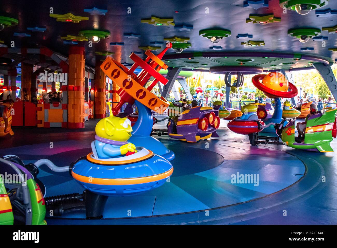 Orlando, Florida. November 27, 2019. People enjoying Alien Swirling