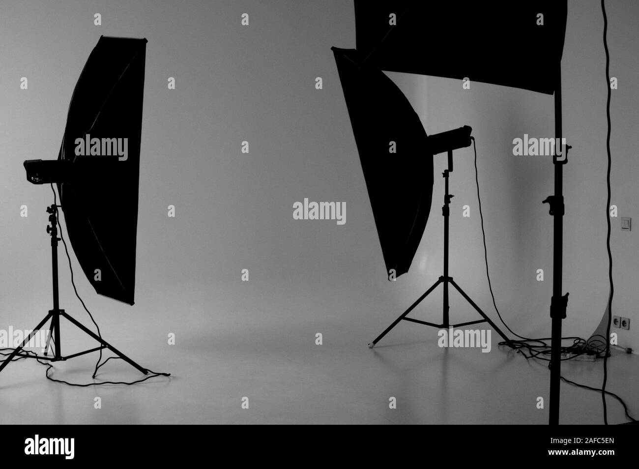 Professional photo studio with lighting equipment Stock Photo Alamy