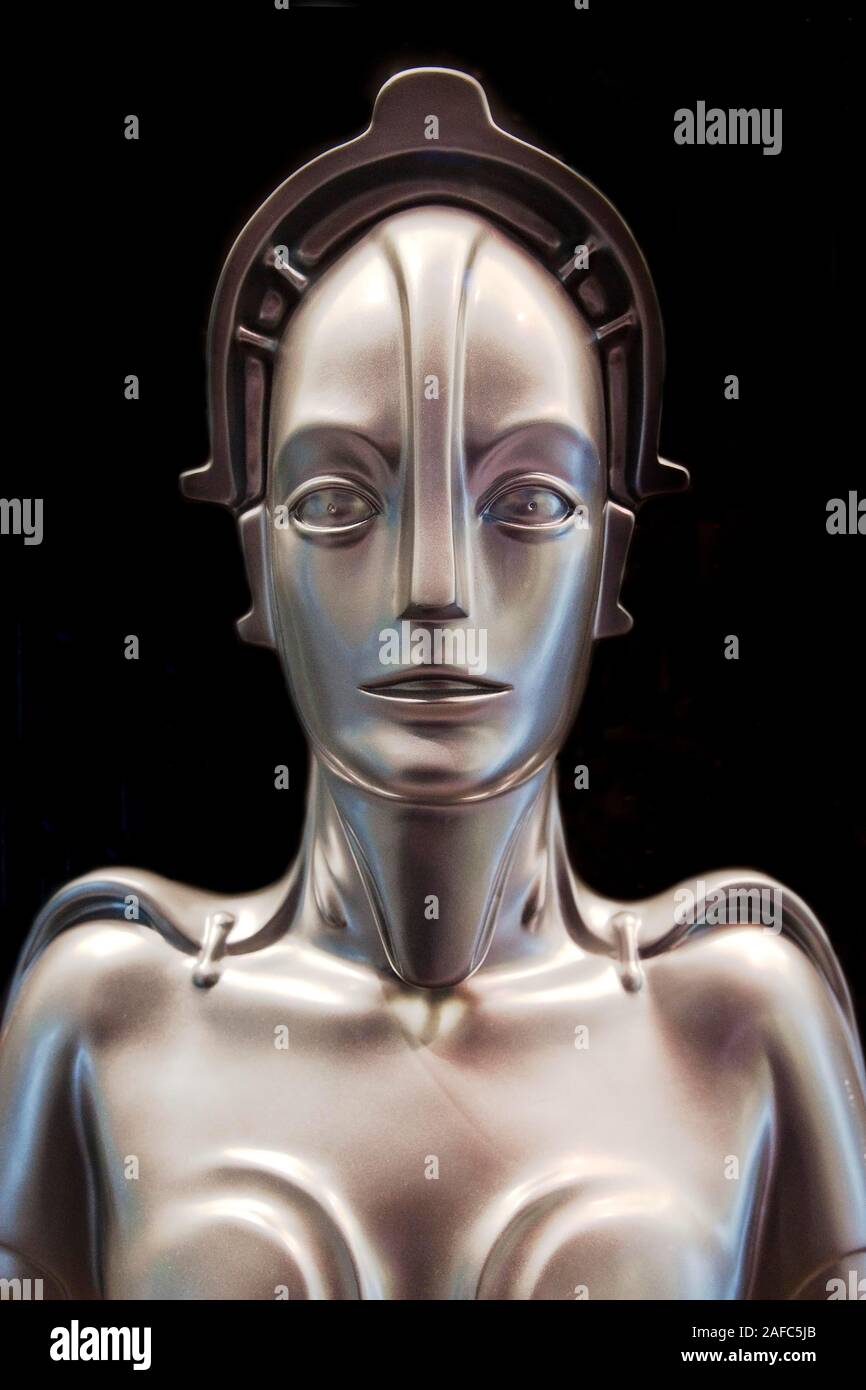 Machine man Maria, replica of the fictitious robot figure from the silent film Metropolis by Fritz Lang from 1926, Germany Stock Photo
