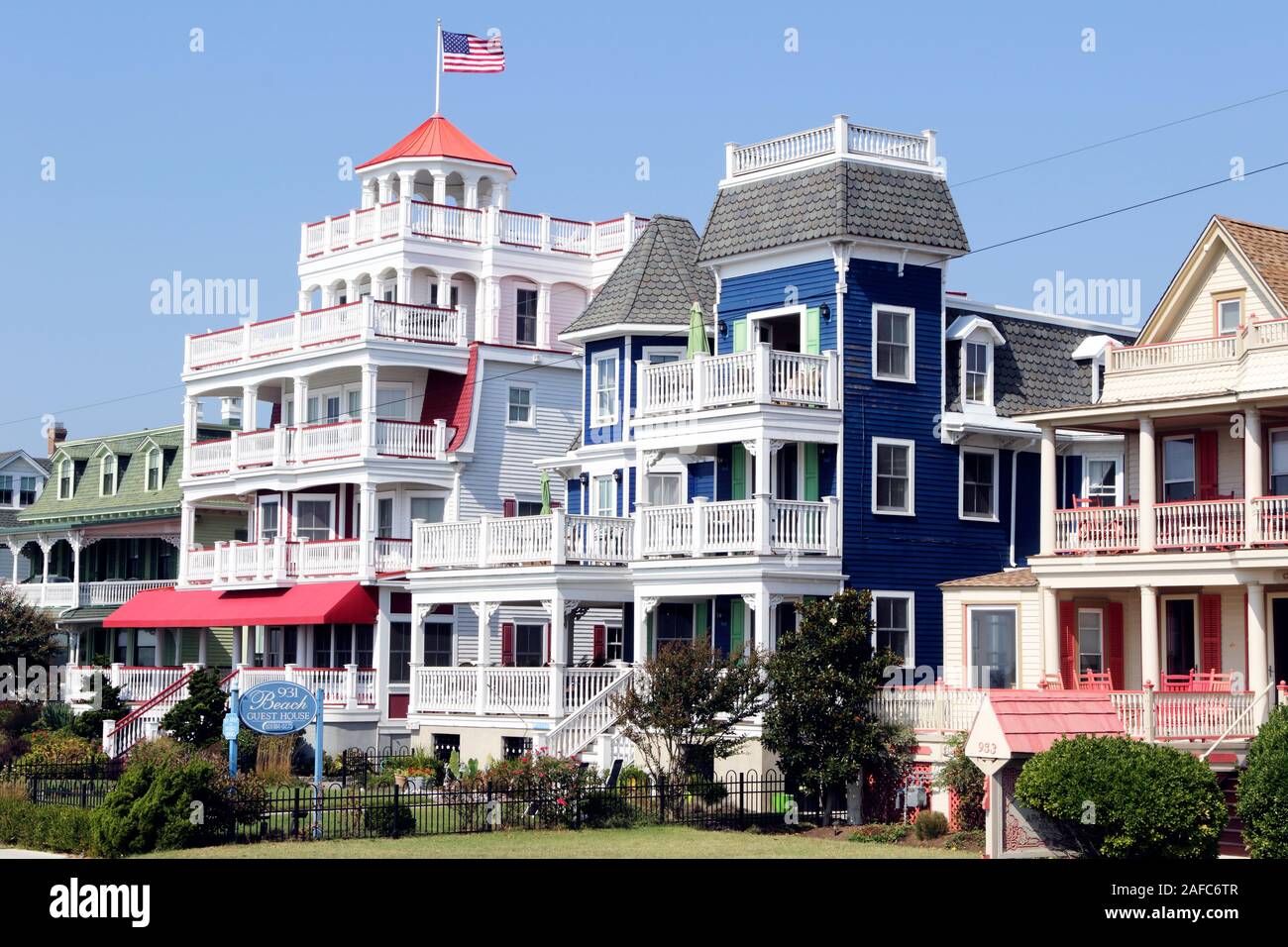 Examples of architecture in Cape May, New Jersey. A resort town