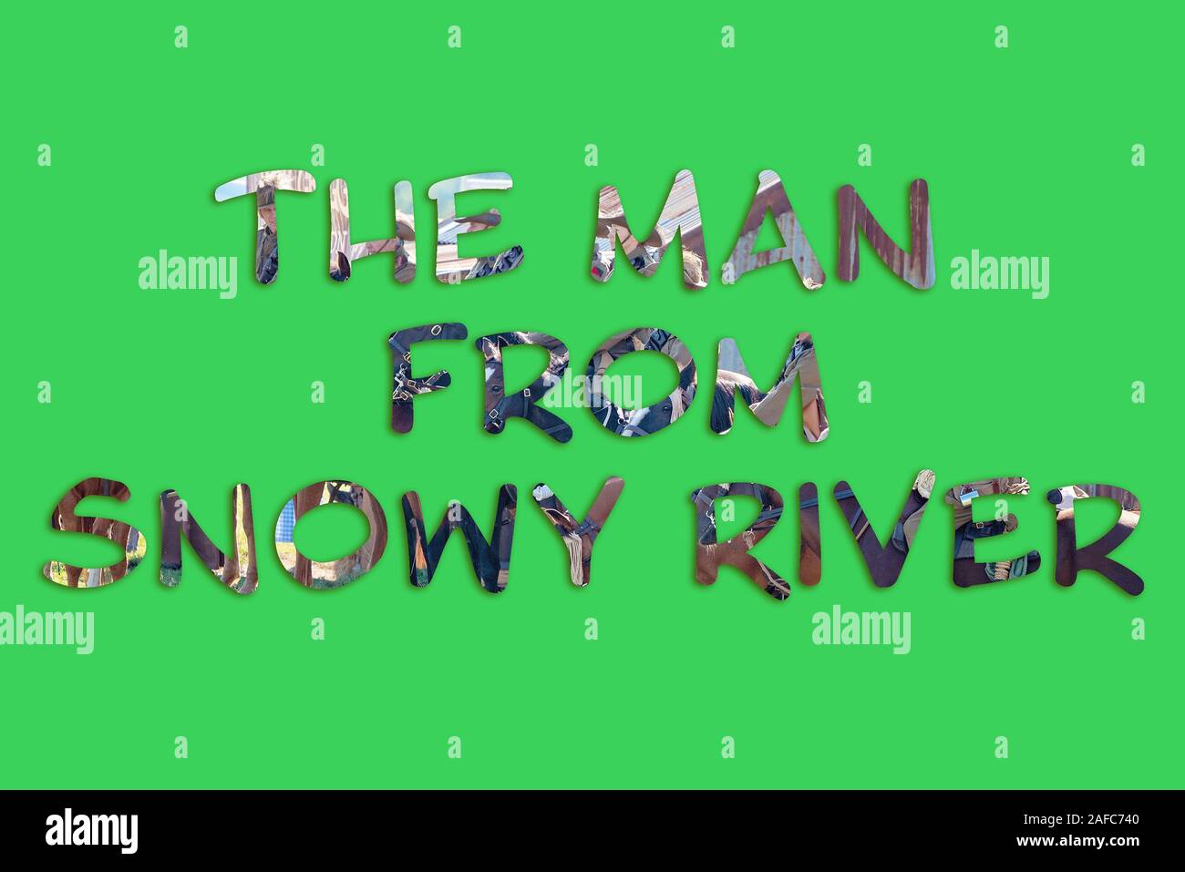 The Man From Snowy River - text with image of re-enactment of the Banjo ...