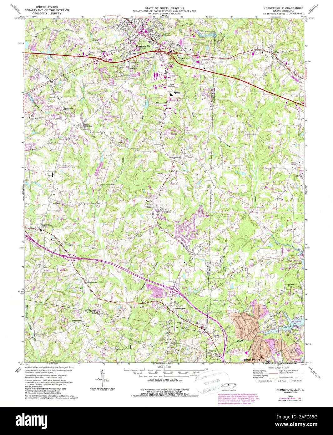 Kernersville map hires stock photography and images Alamy