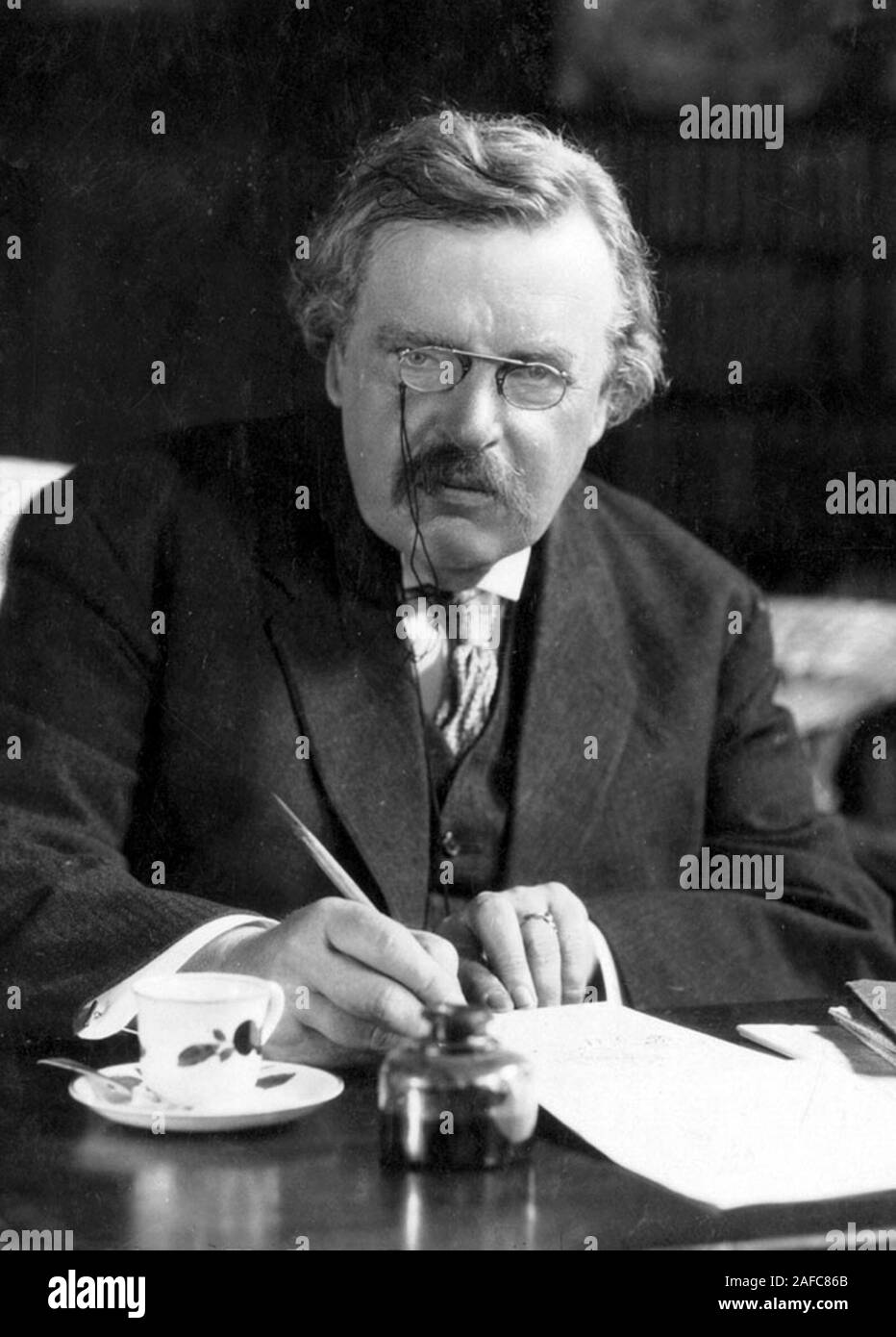 GK Chesterton, Gilbert Keith Chesterton (1874 – 1936) English writer Stock Photo