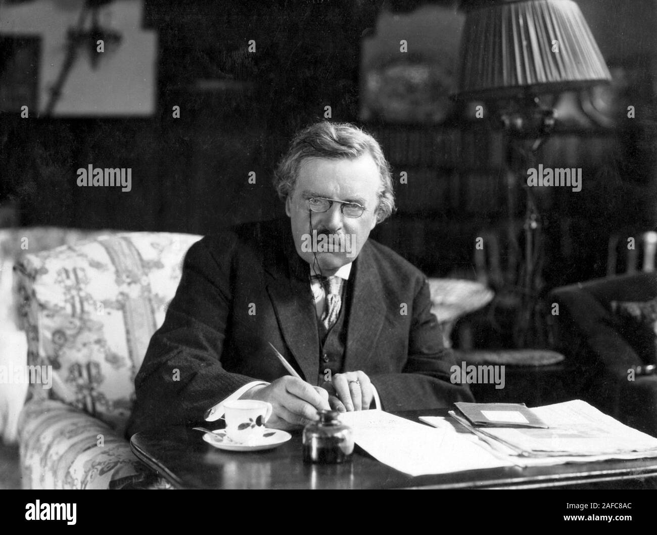 GK Chesterton, Gilbert Keith Chesterton (1874 – 1936) English writer Stock Photo