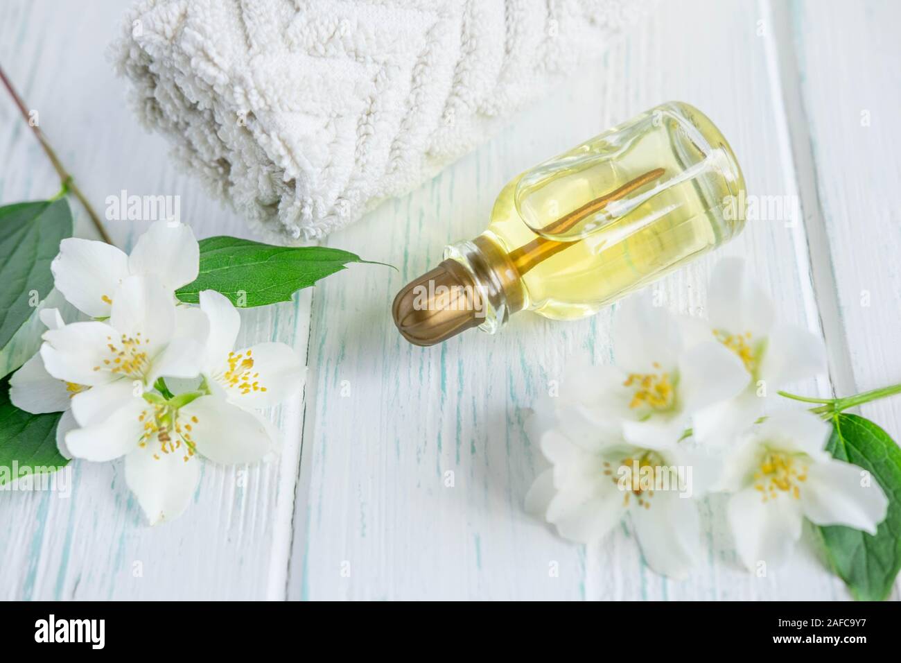 Jasmine oil. Aromatherapy with Jasmine oil and soap. Jasmine flower Stock  Photo - Alamy