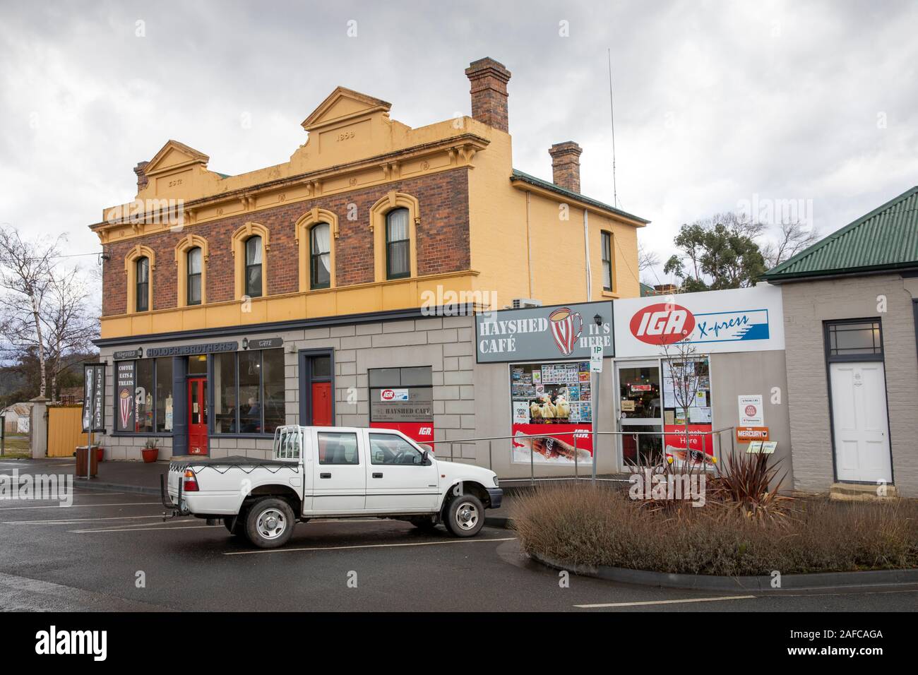 Fingal small rural town village in north east Tasmania, Australia Stock