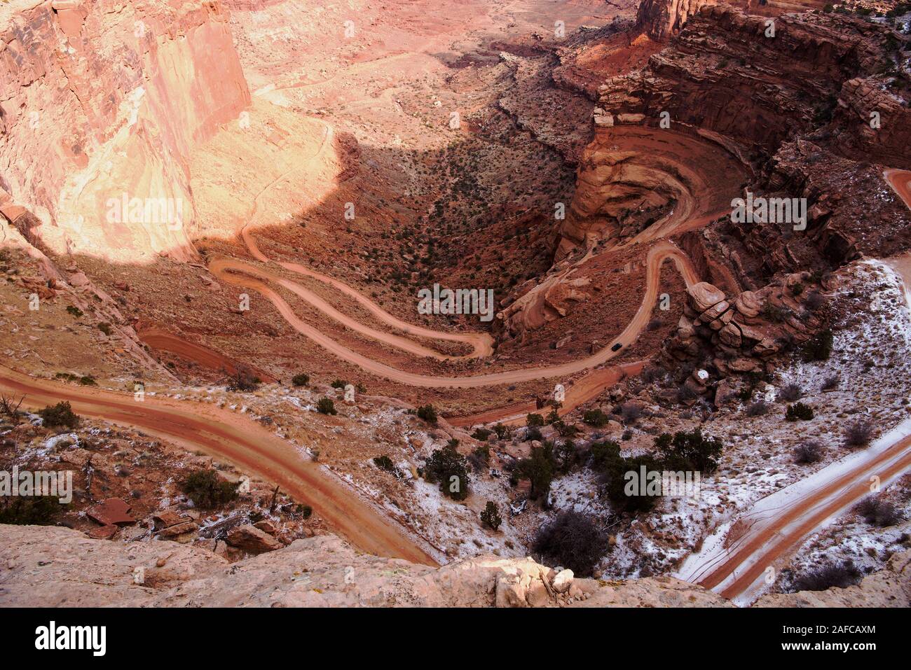 Shafer Trail Road-Shafer Canyon Road, Canyonlands National Park Stock Photo
