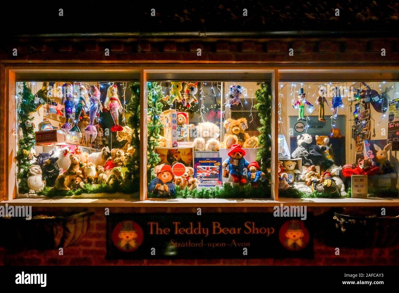 The Teddy Bear shop, Stratford upon Avon, Warwickshire, England, UK Stock Photo