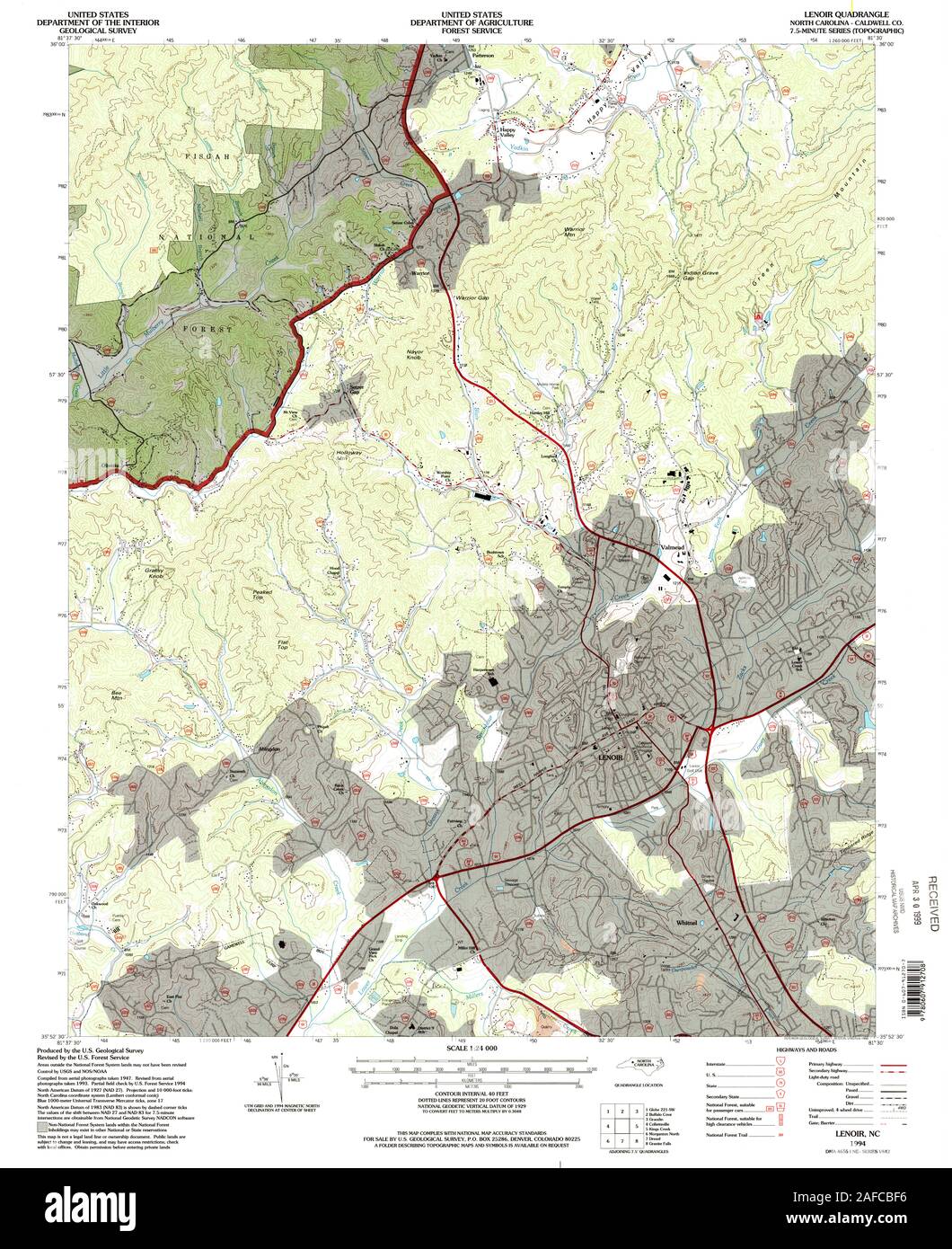 Lenoir north carolina map hires stock photography and images Alamy