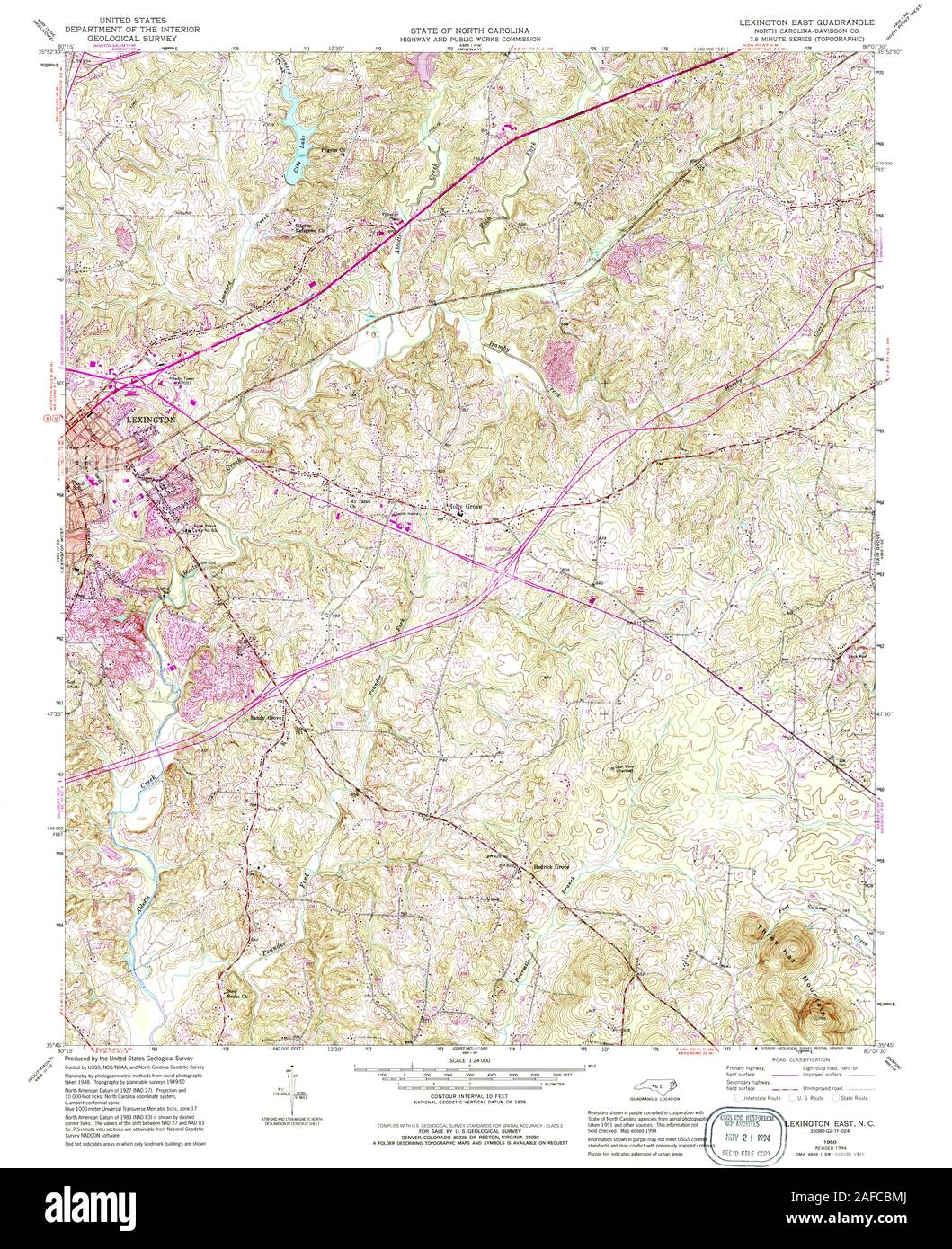 Lexington north carolina map hires stock photography and images Alamy