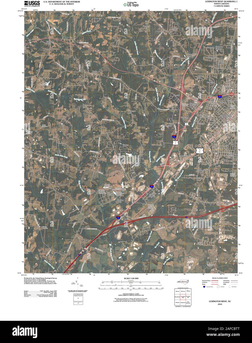 Lexington north carolina map Cut Out Stock Images & Pictures Alamy