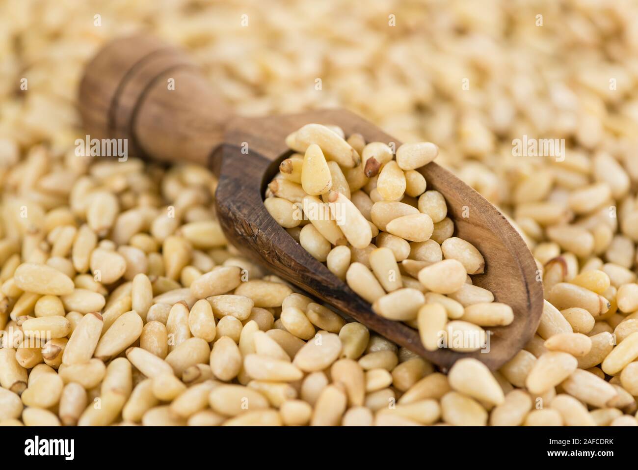 Pine Nuts close-up shot for use as background image or as texture Stock Photo