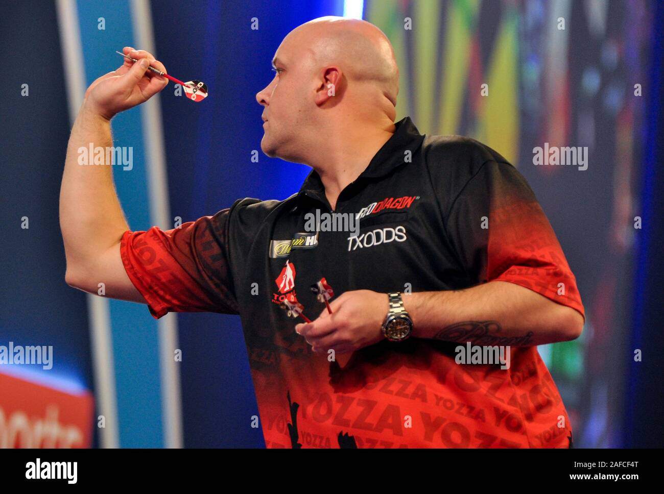 14 december 2019 London, Great Britain William Hill World Darts Championship  Jamie Hughes during day 2 of the William Hill World Darts Championship of  darts at Alexandra Palace (Ally Pally) in Londen