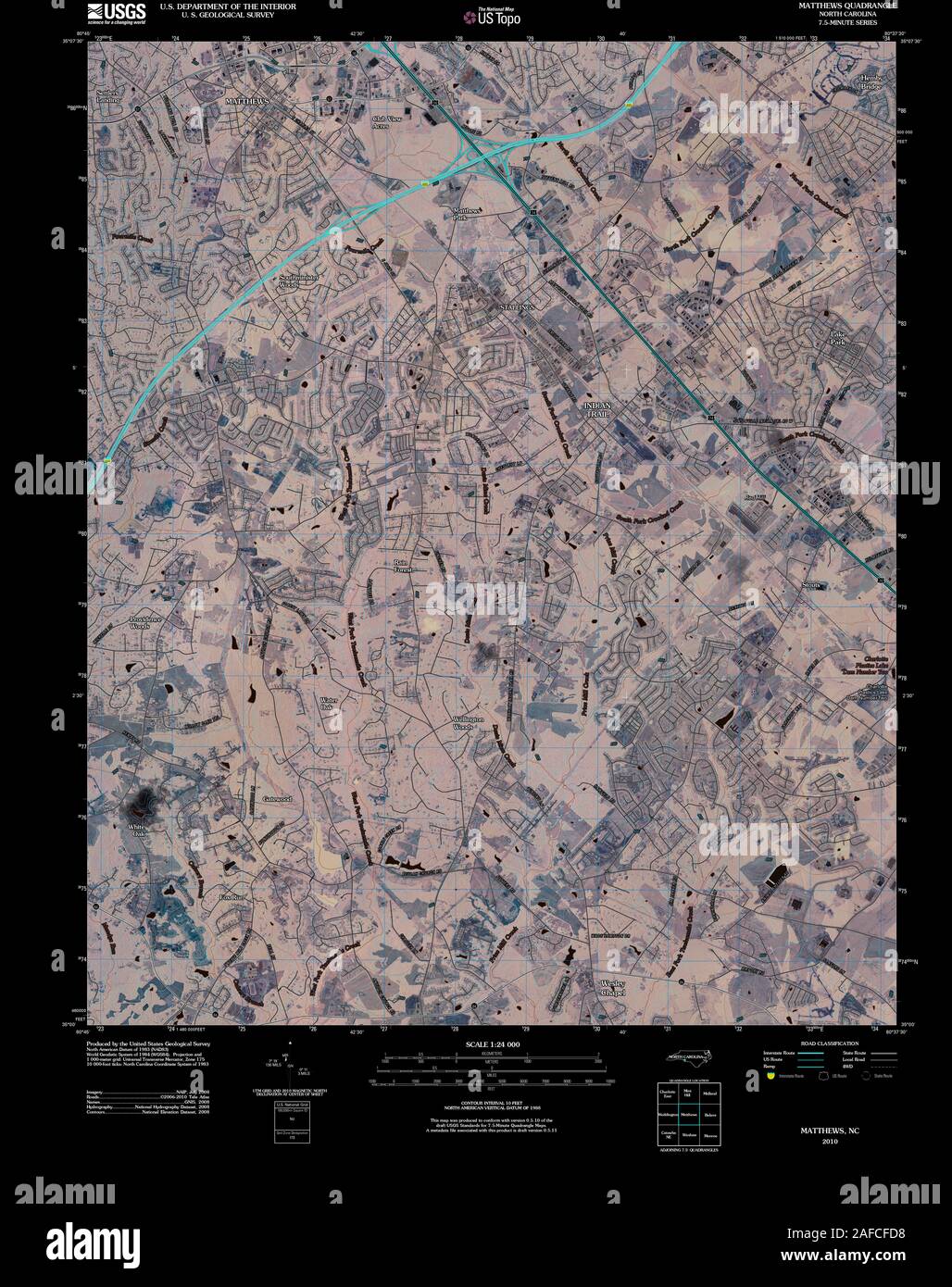 Matthews north carolina map hires stock photography and images Alamy