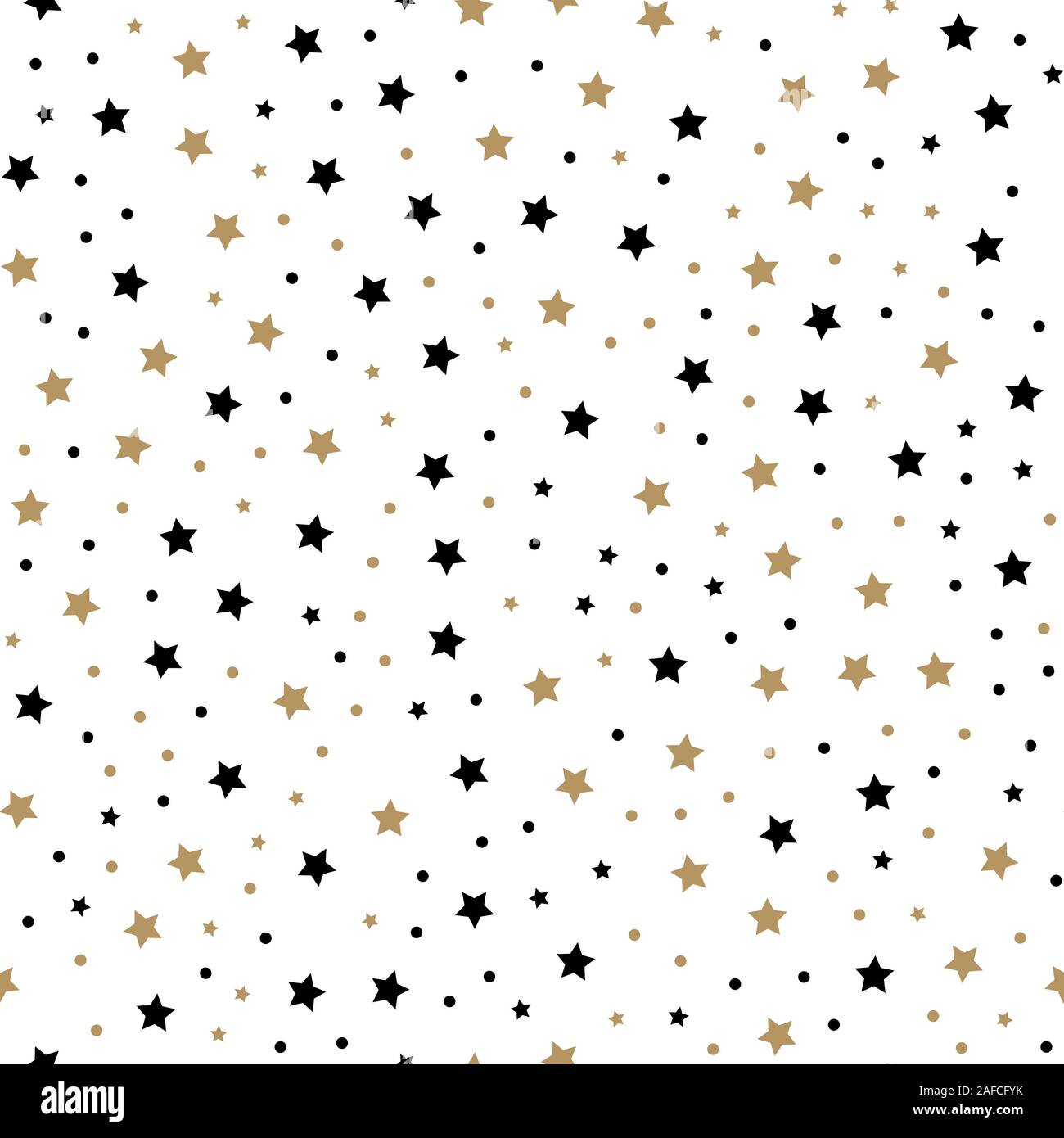 Stars Rounded Pattern Seamless pattern with little rounded back stars, dots and circles on ...