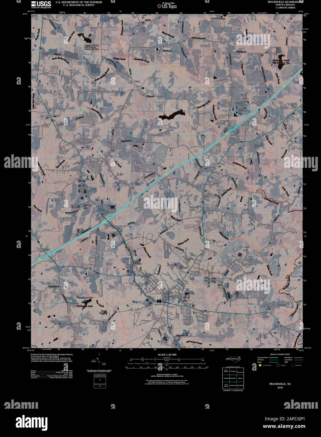 Map of mocksville hires stock photography and images Alamy