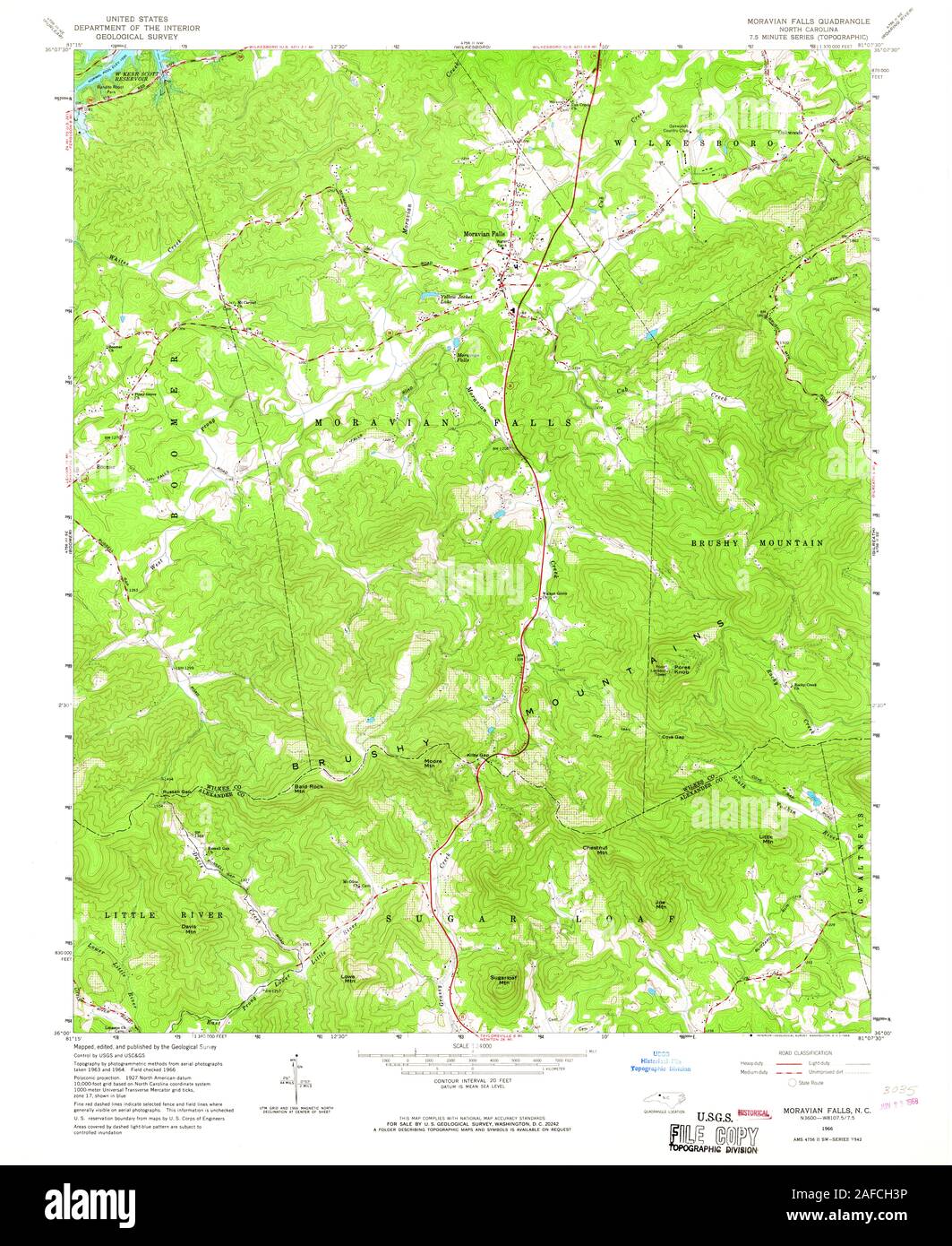 Moravian Falls Nc Map Usgs Topo Map North Carolina Nc Moravian Falls 163534 1966 24000  Restoration Stock Photo - Alamy