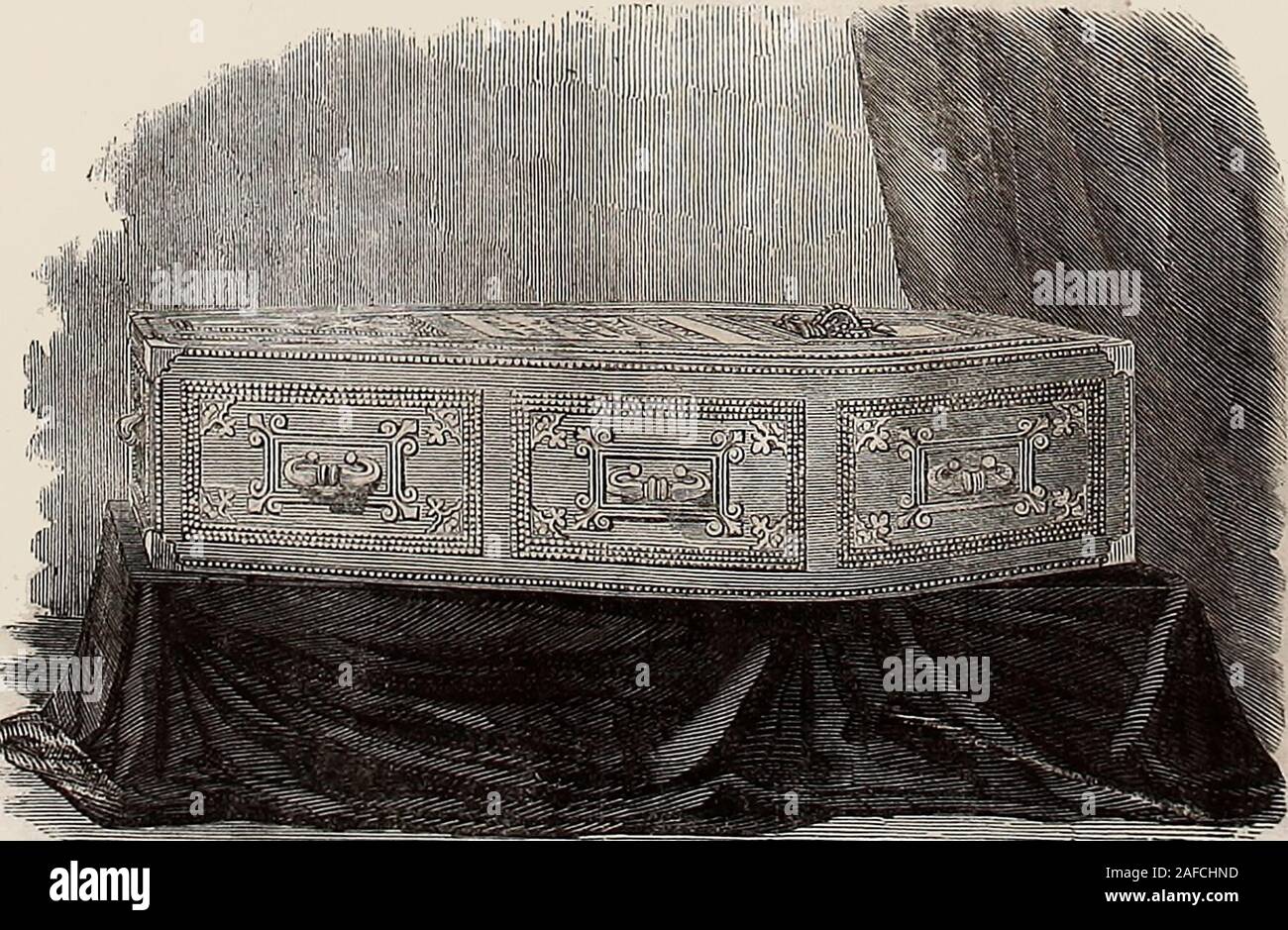 Coffin of his late Royal Highness, the Prince Consort, Albert. December 1861 Stock Photo