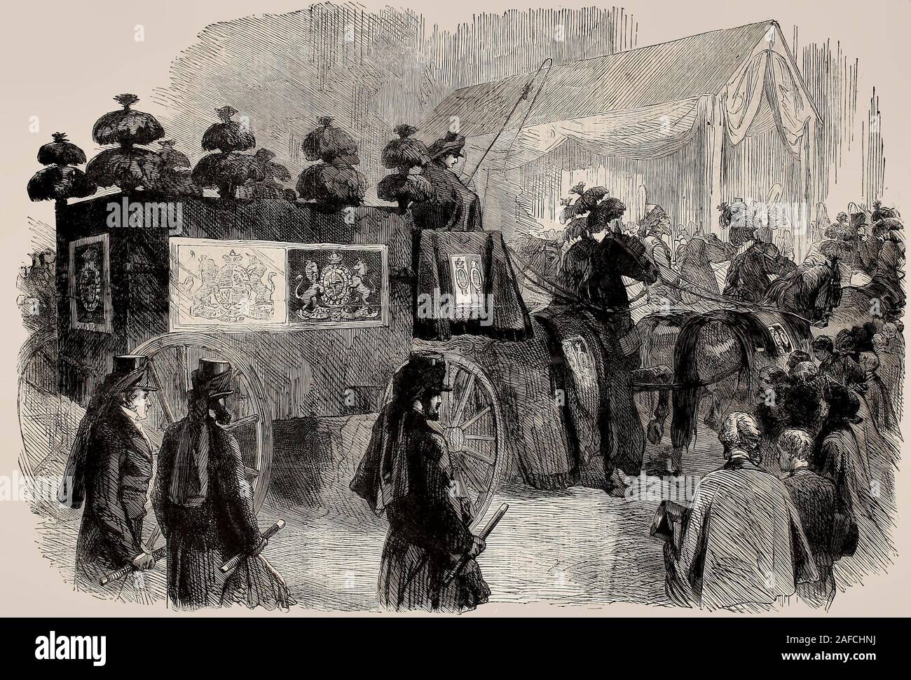 The Funeral of his late Royal Highness the Prince Consort, Albert - The Hearse, 1861 Stock Photo