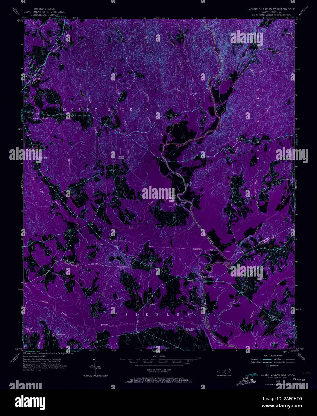 Map of mount gilead hires stock photography and images Alamy