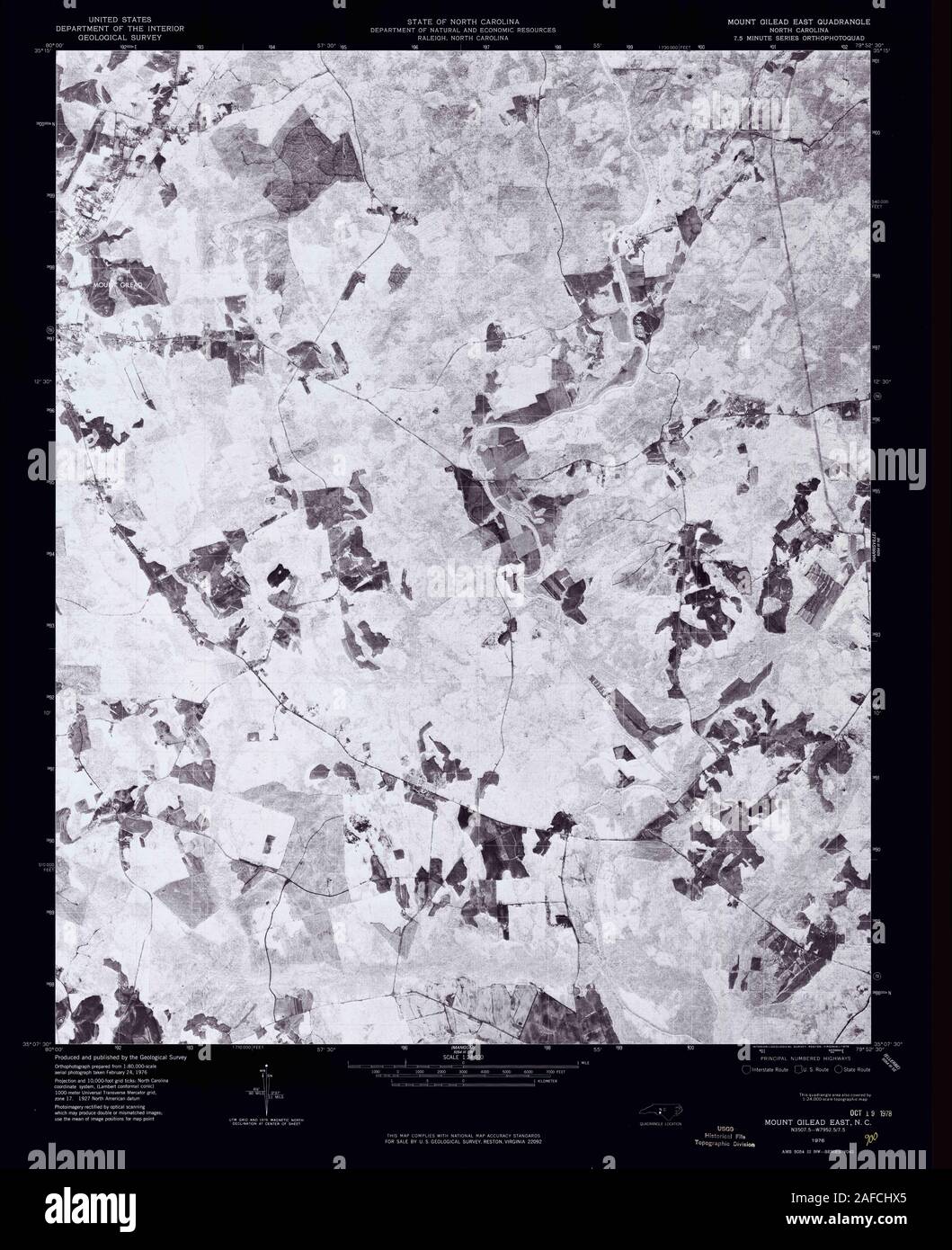 Map of mount gilead hires stock photography and images Alamy