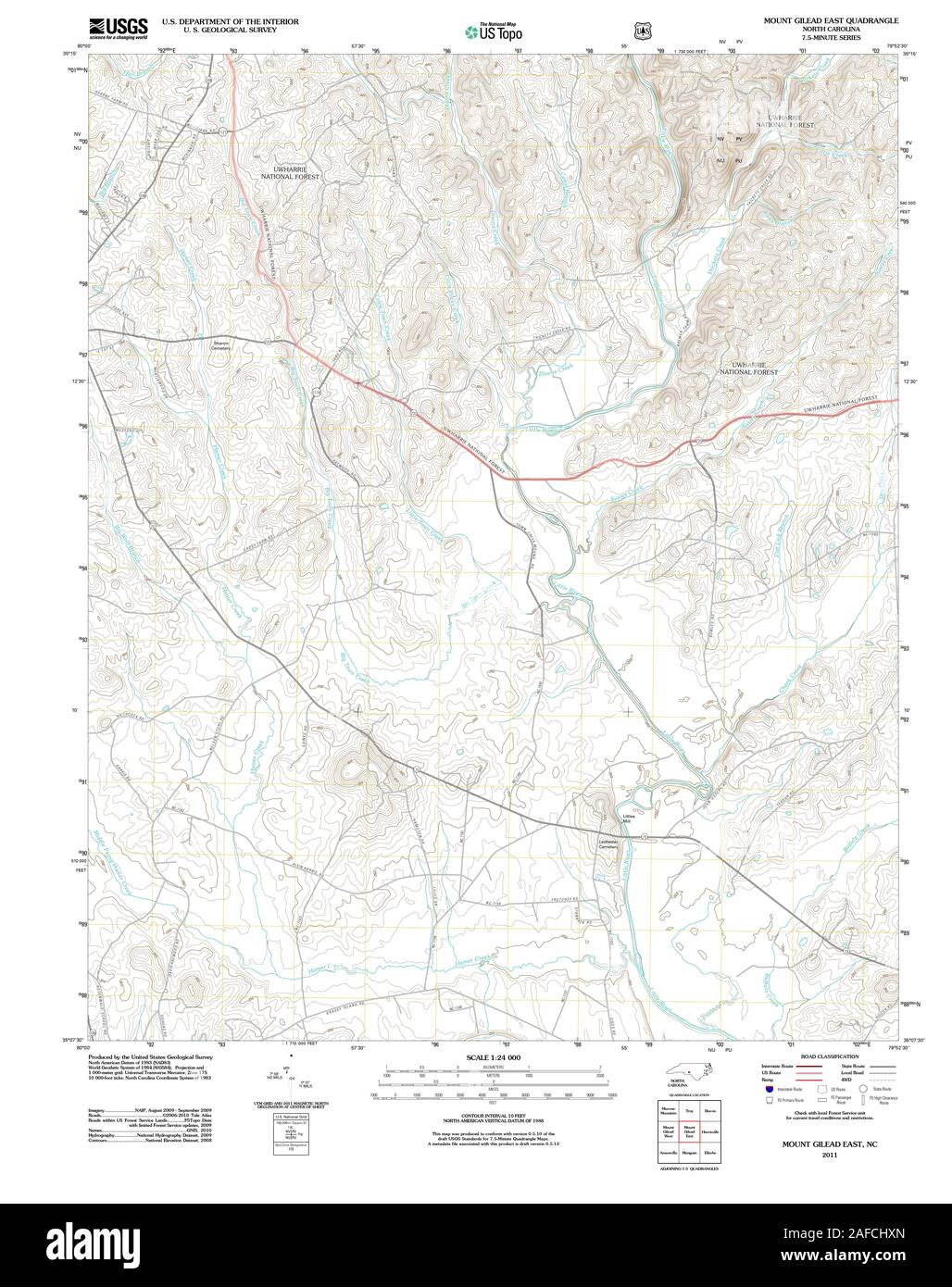 Map of mount gilead hires stock photography and images Alamy