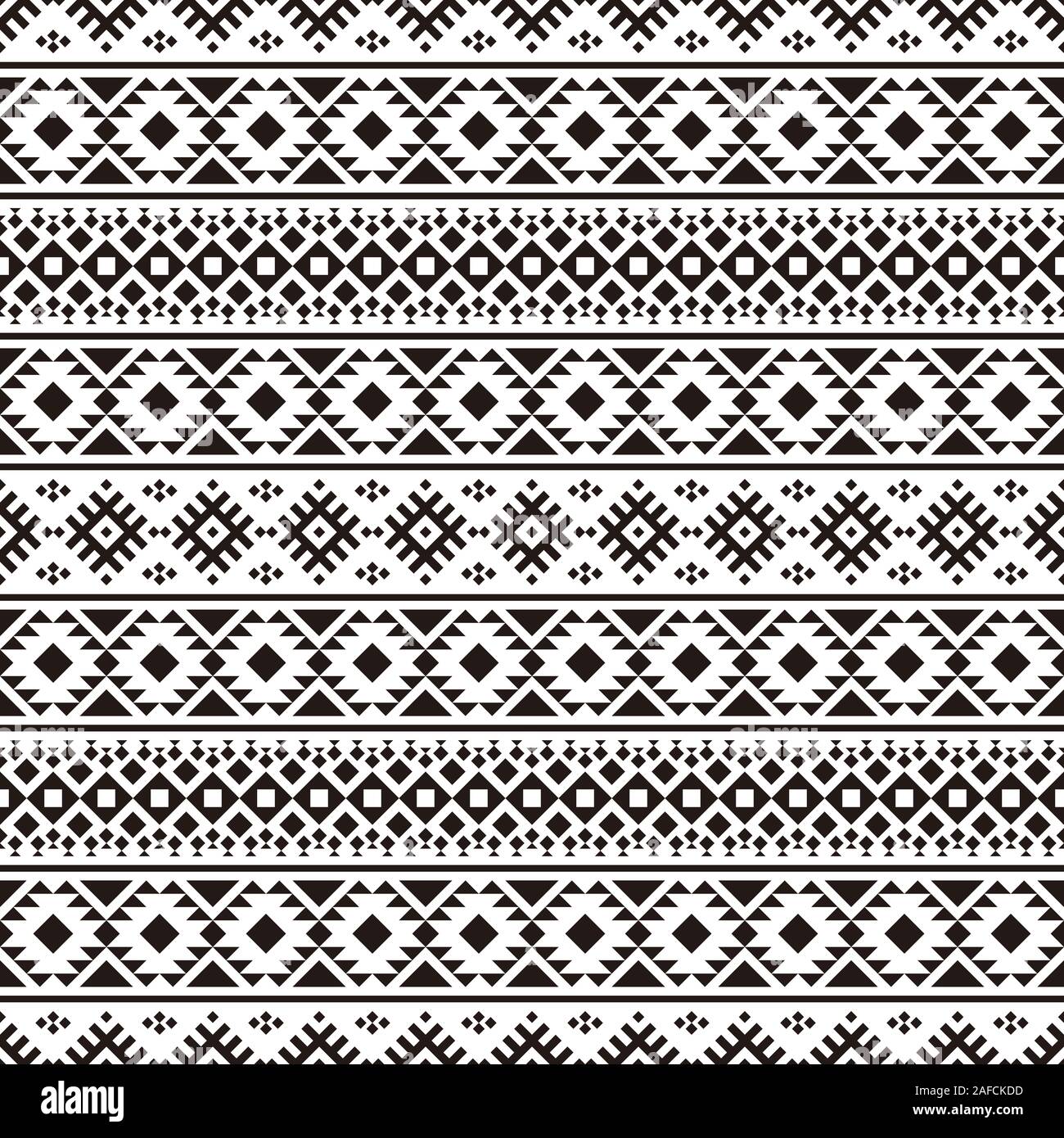 Ikat Ethnic Aztec Pattern Design. Illustration of Seamless Ethnic ...