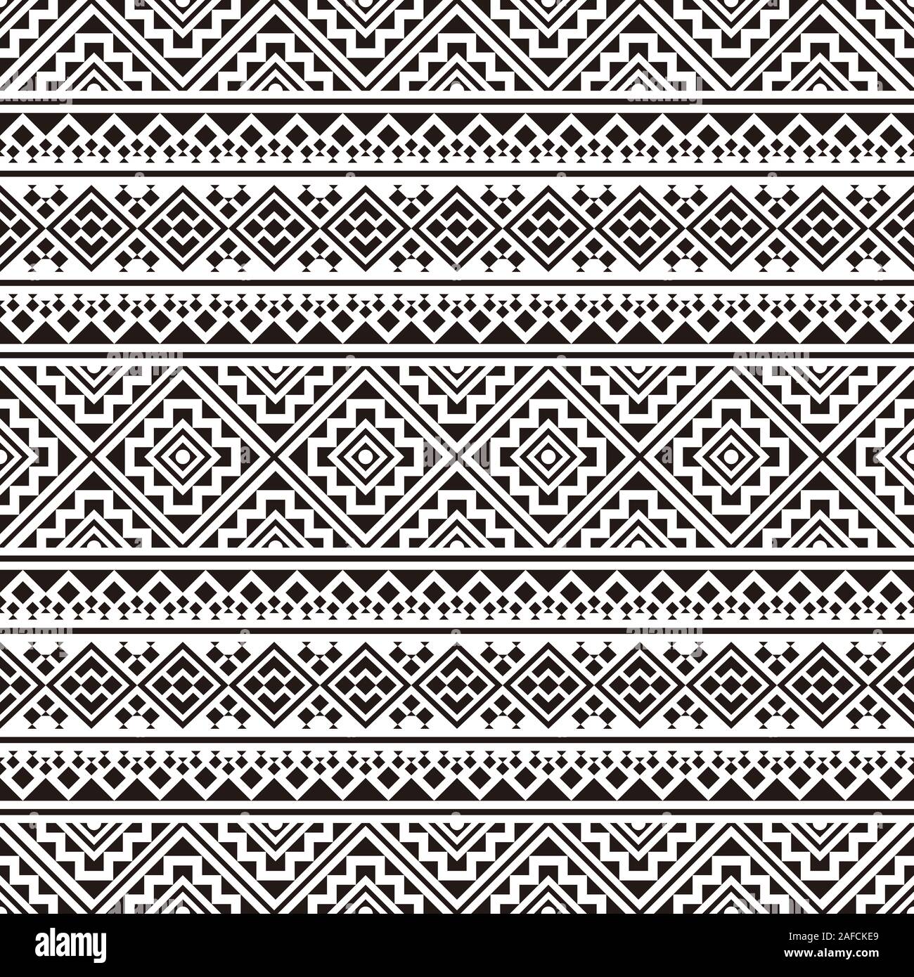 Ikat Ethnic Aztec Pattern Design. Illustration of Seamless Ethnic ...