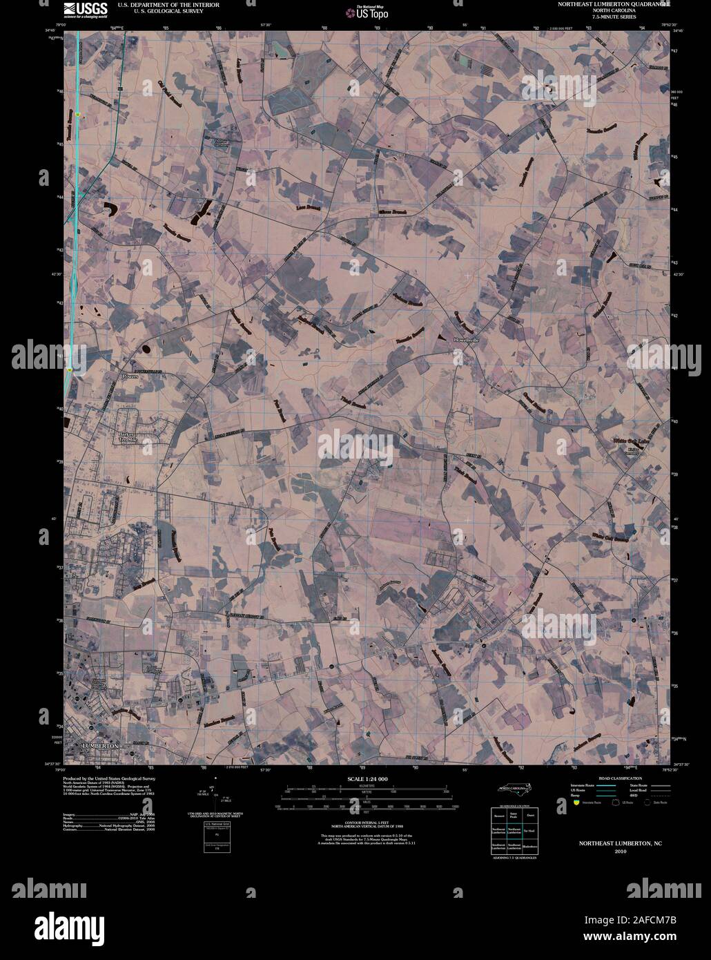 Map of lumberton hires stock photography and images Alamy