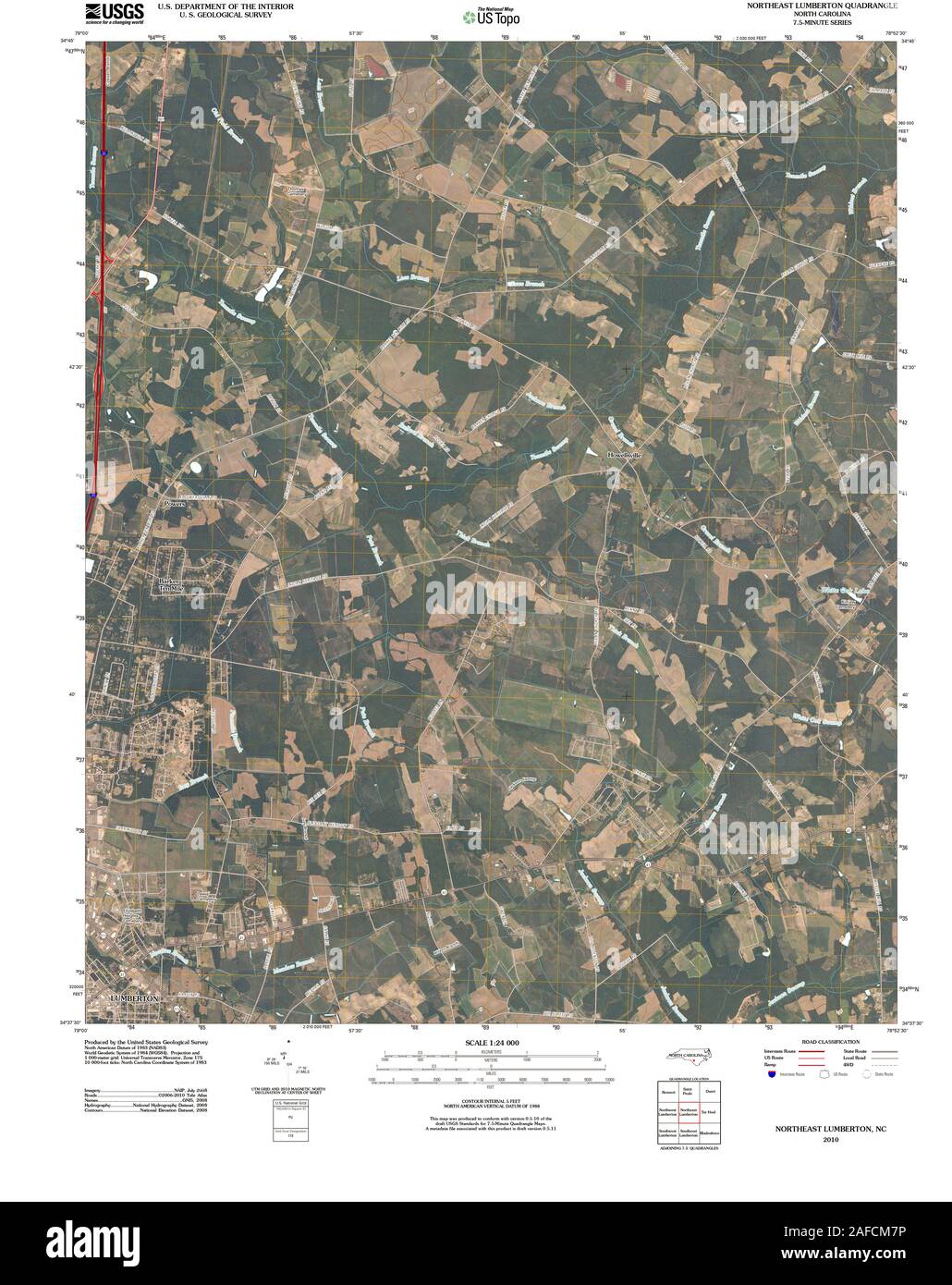 Map of lumberton hires stock photography and images Alamy