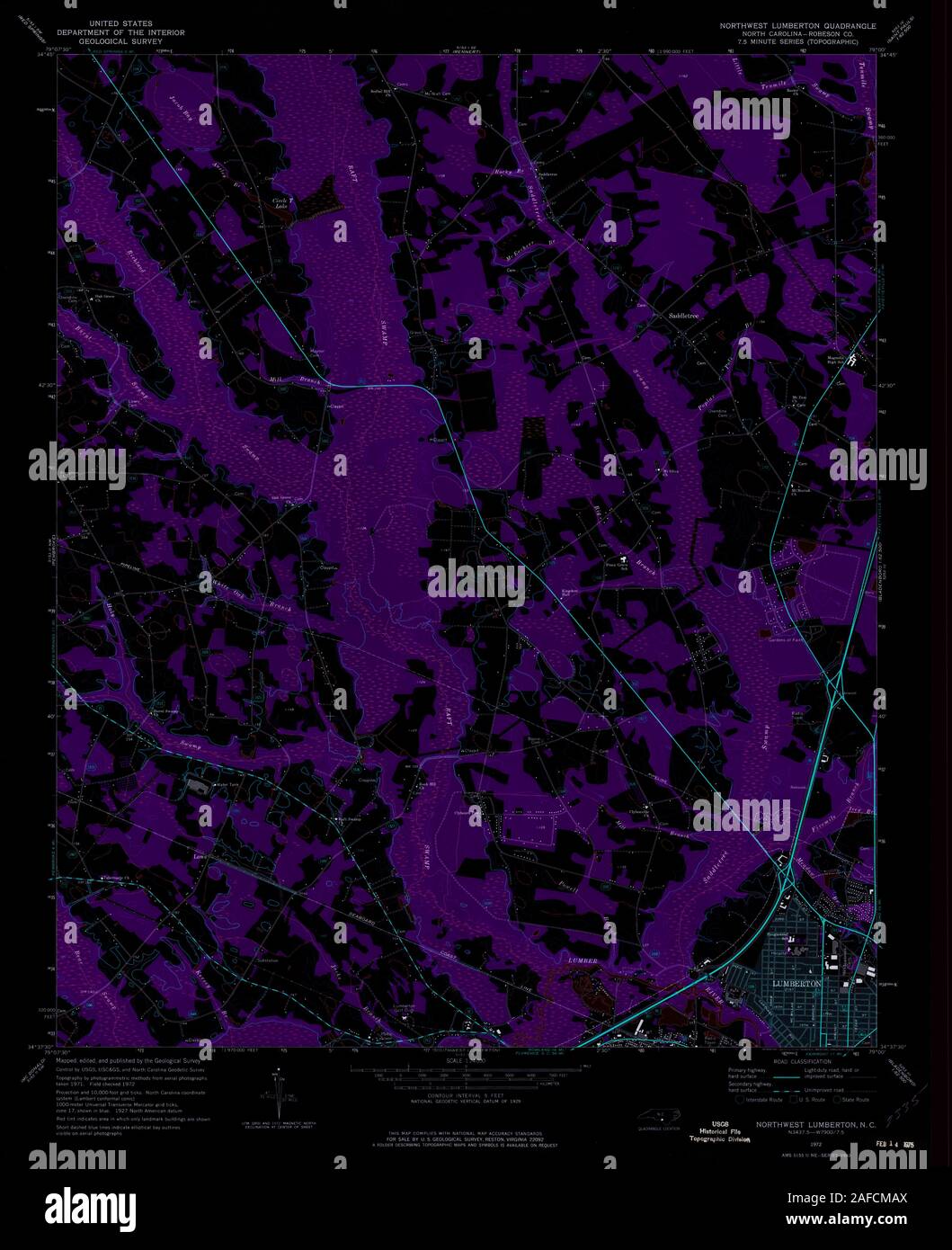 Map of lumberton hires stock photography and images Alamy