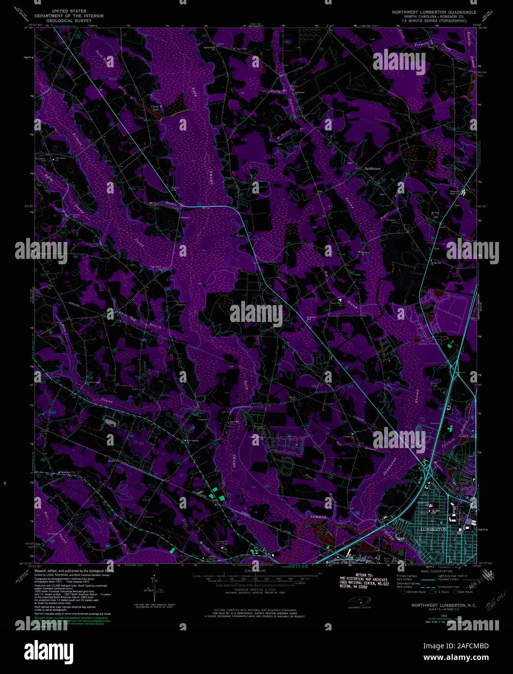 Map of lumberton hires stock photography and images Alamy