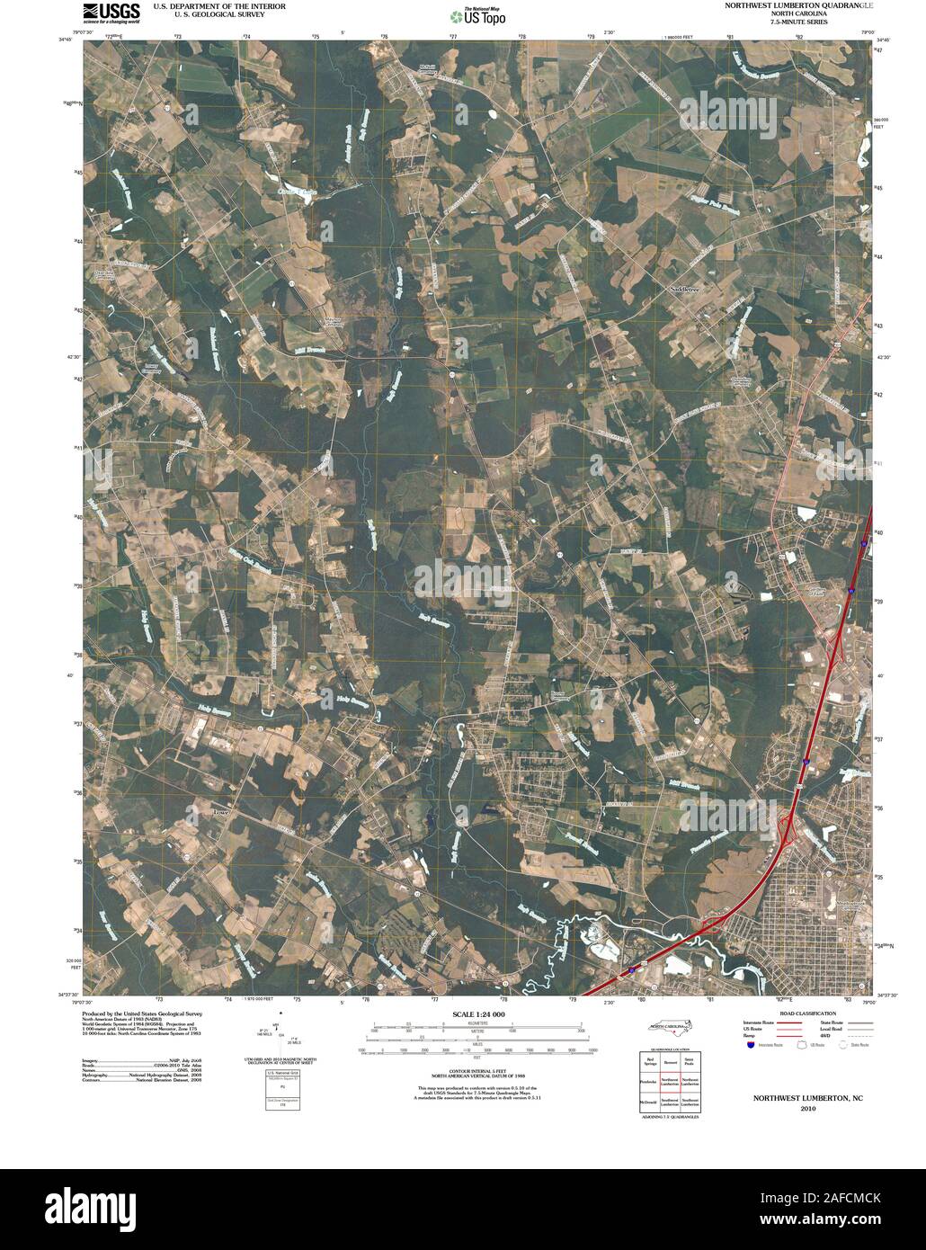 Map of lumberton hires stock photography and images Alamy