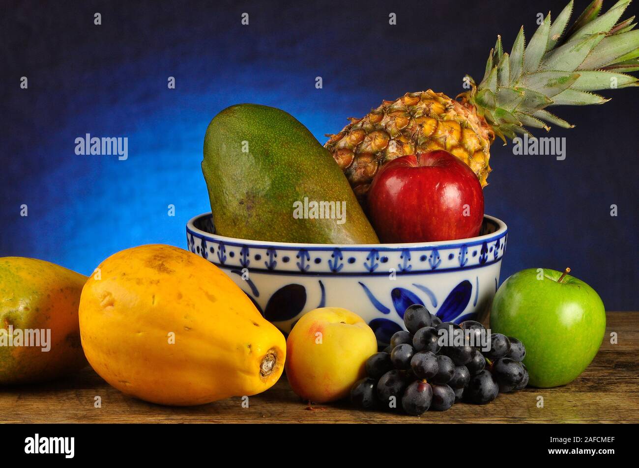 Assortment of fruits on the table Stock Photo - Alamy